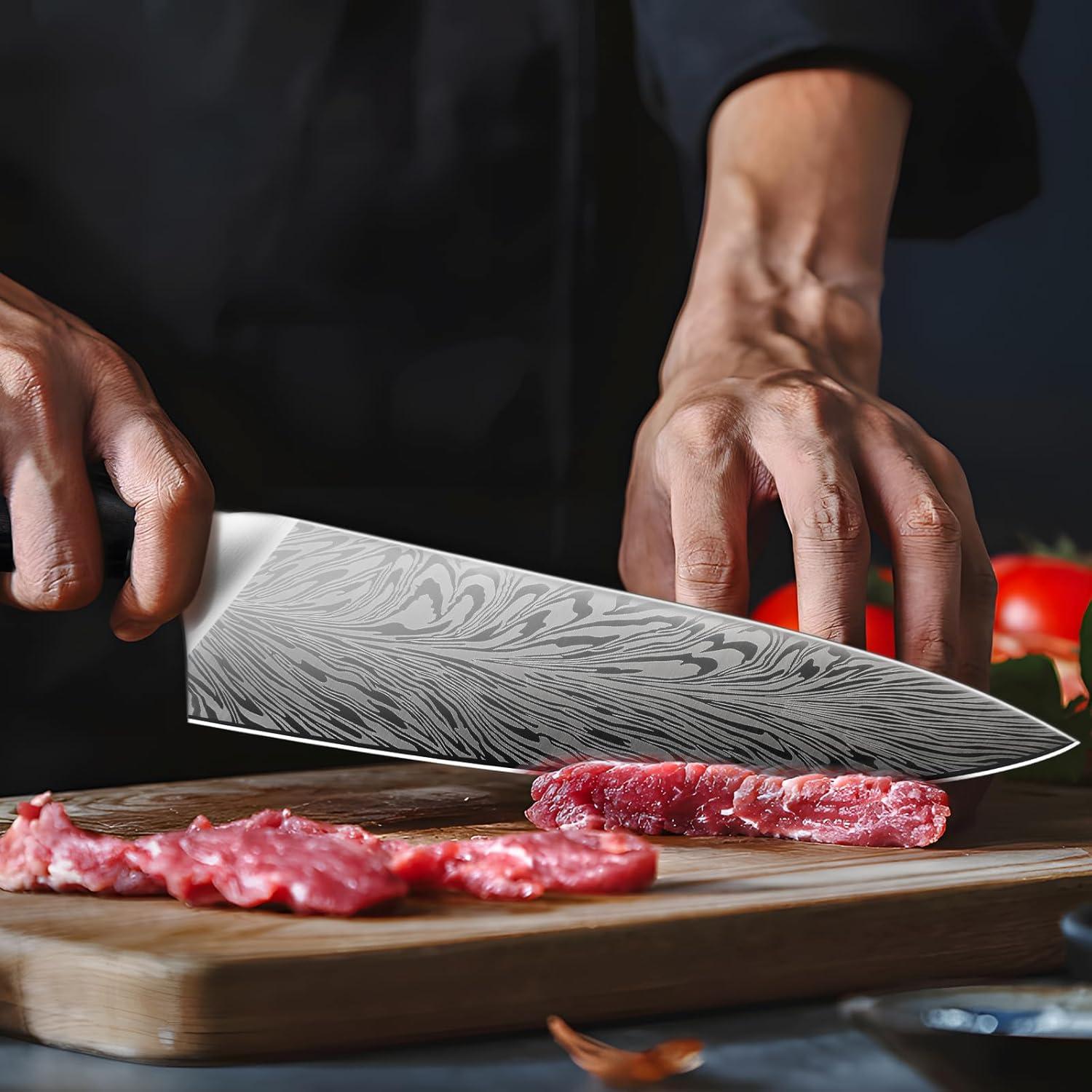 Cuchillo de Chef SHAN ZU 20 cm Acero en Polvo Alto Carbono