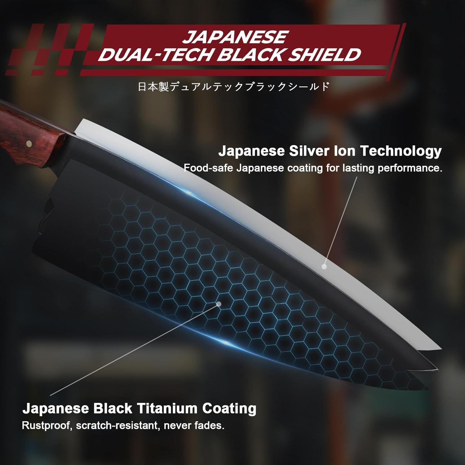 Cuchillo de Chef Japonés DRGSKL 20 cm Acero ATS-34 Mango Nogal
