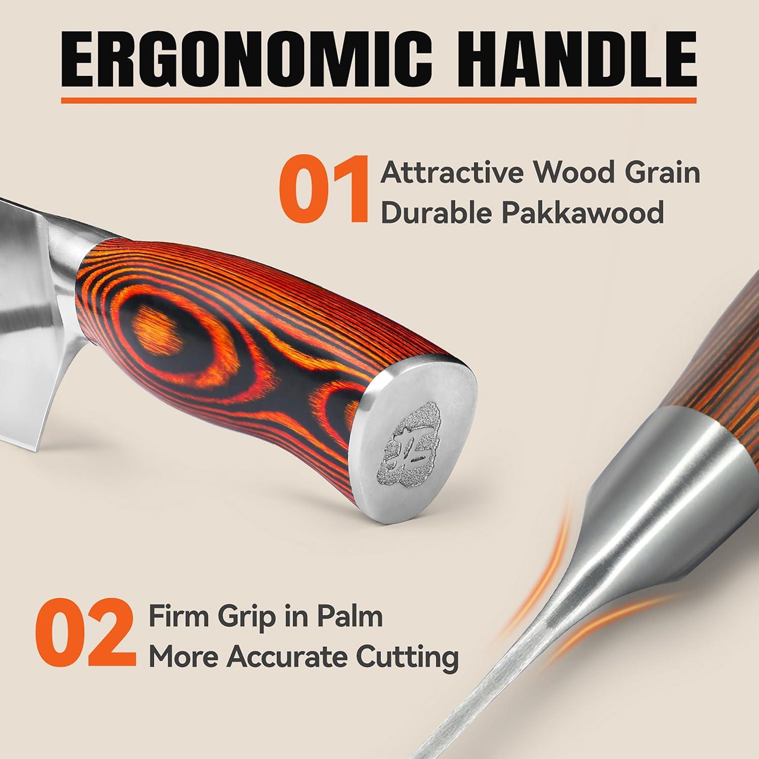 Cuchillo Nakiri TUO 16.5 cm Acero Inoxidable Pakkawood