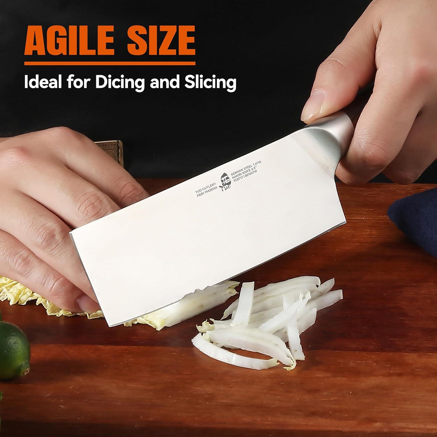 Cuchillo Nakiri TUO 16.5 cm Acero Inoxidable Pakkawood