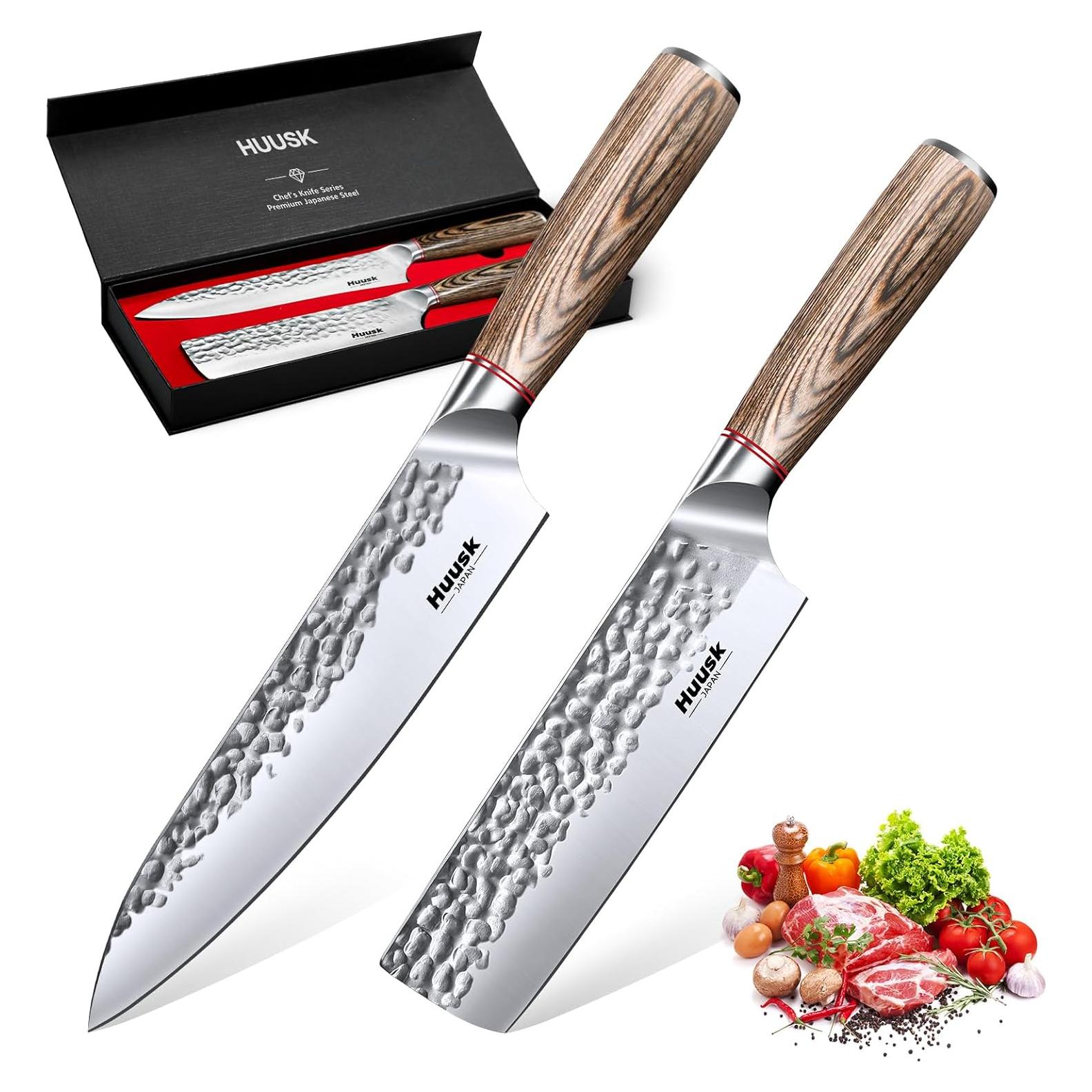Juego de cuchillos de cocina Huusk 2 piezas - Chef y Nakiri