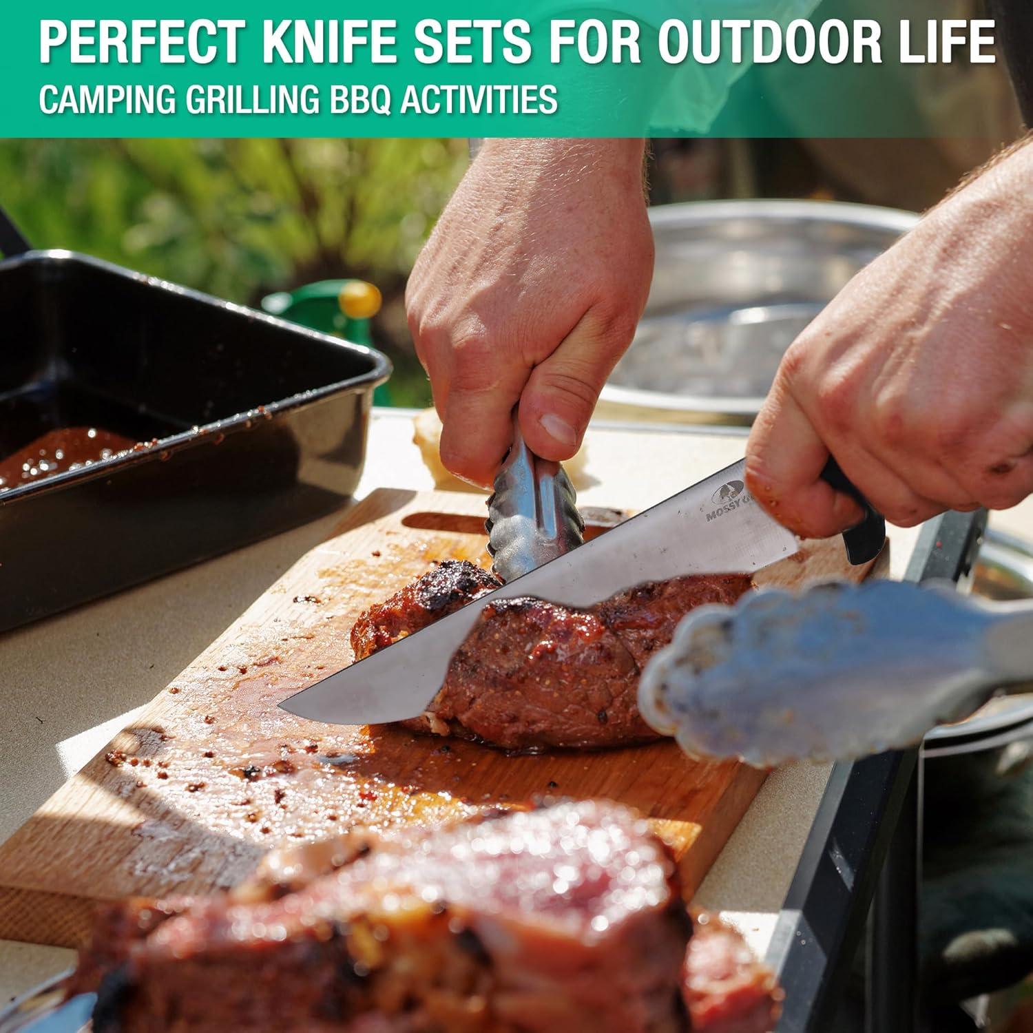 Juego de cuchillos de cocina Mossy Oak 6 piezas acero inoxidable