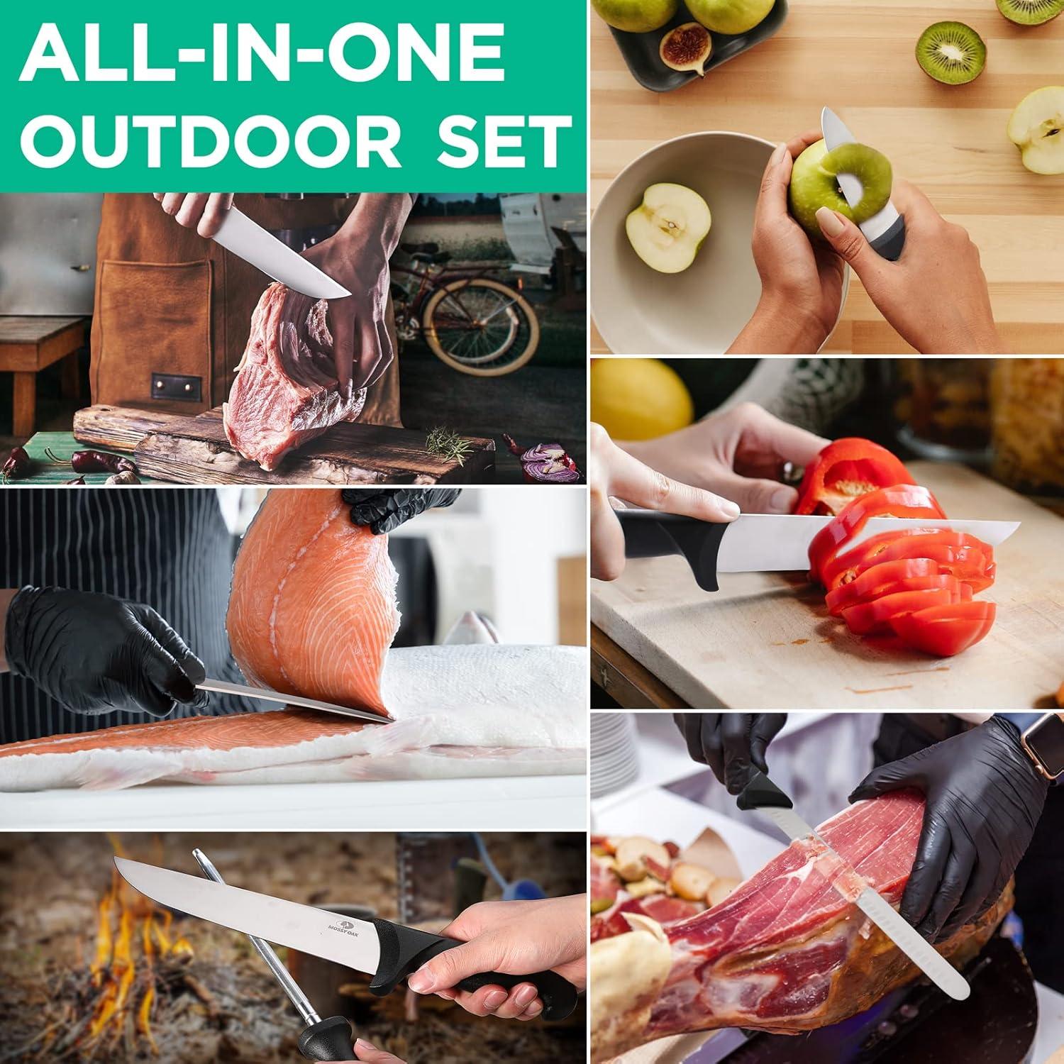 Juego de cuchillos de cocina Mossy Oak 6 piezas acero inoxidable