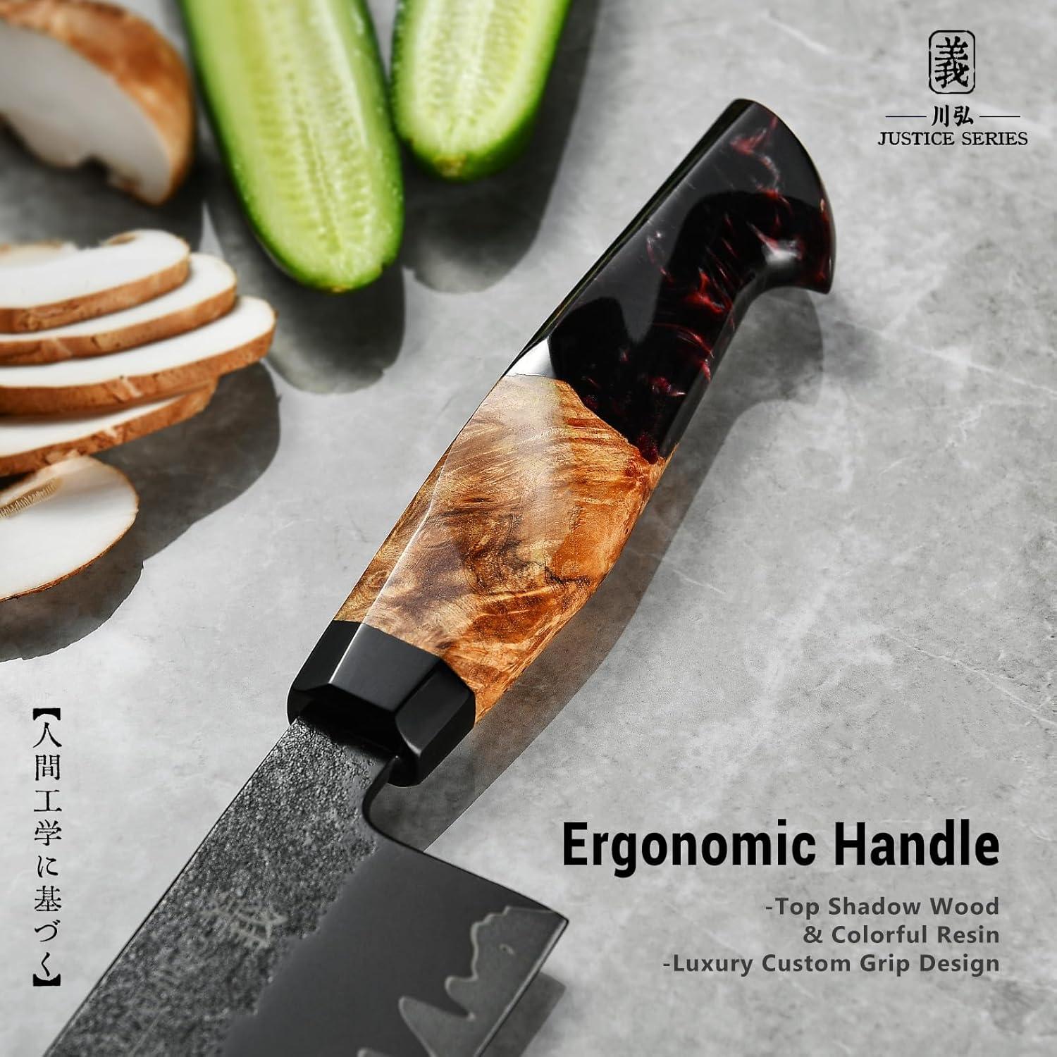 Cuchillo de Chef KAWAHIRO Gyuto 20.32 cm Acero SG2 Forjado a Mano