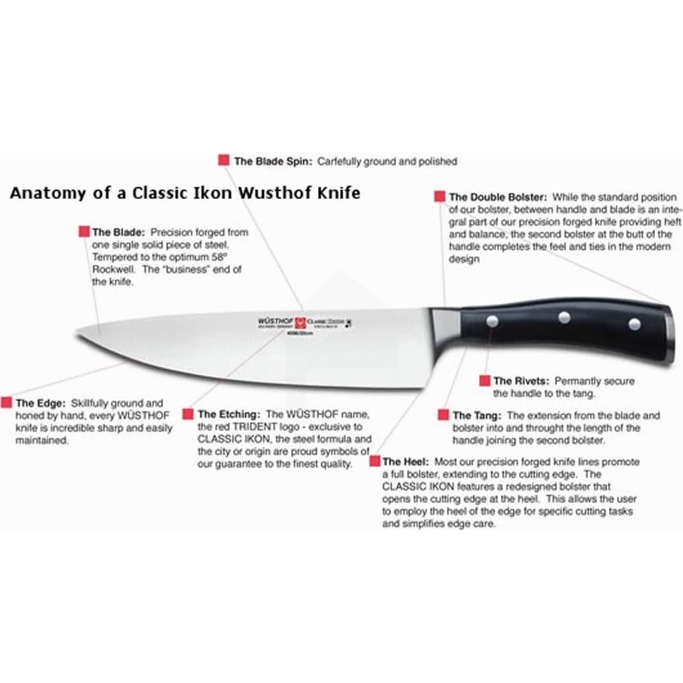 Cuchillo de Chef Wüsthof Classic Ikon 20.32 cm Forjado