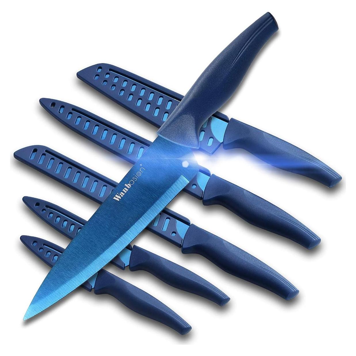 Conjunto de cuchillos de cocina Wanbasion 6 piezas acero inoxidable