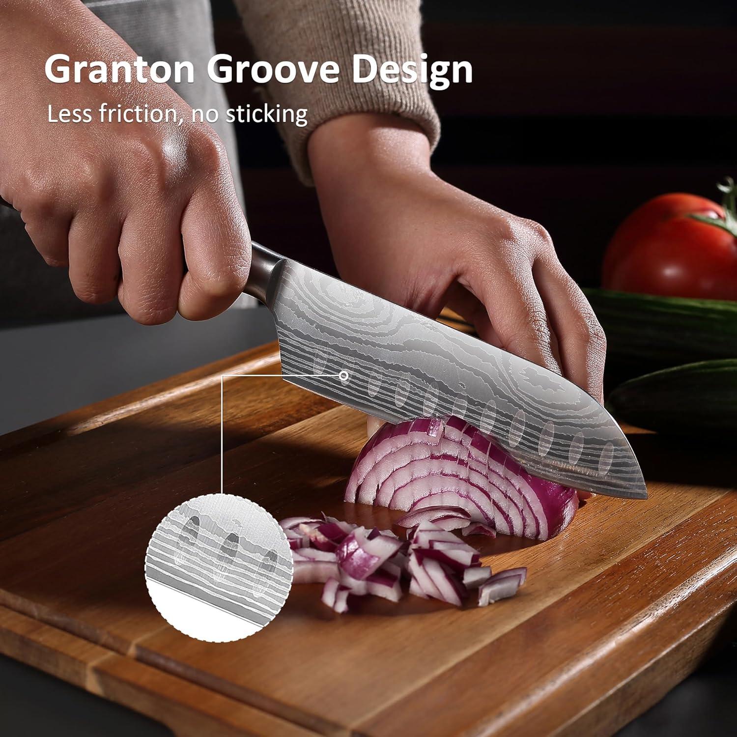 Cuchillo Santoku PAUDIN 12.7 cm Acero Inoxidable Pakkawood