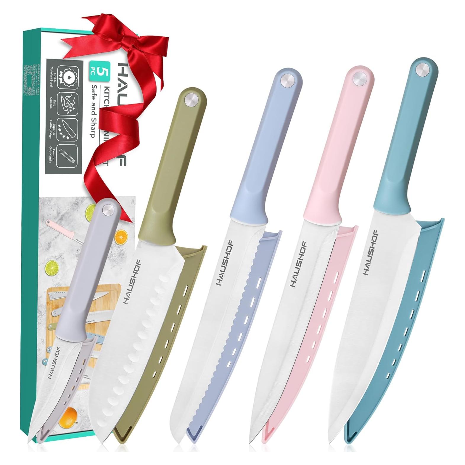 Juego de Cuchillos de Cocina HAUSHOF 5 PCS Acero Inoxidable