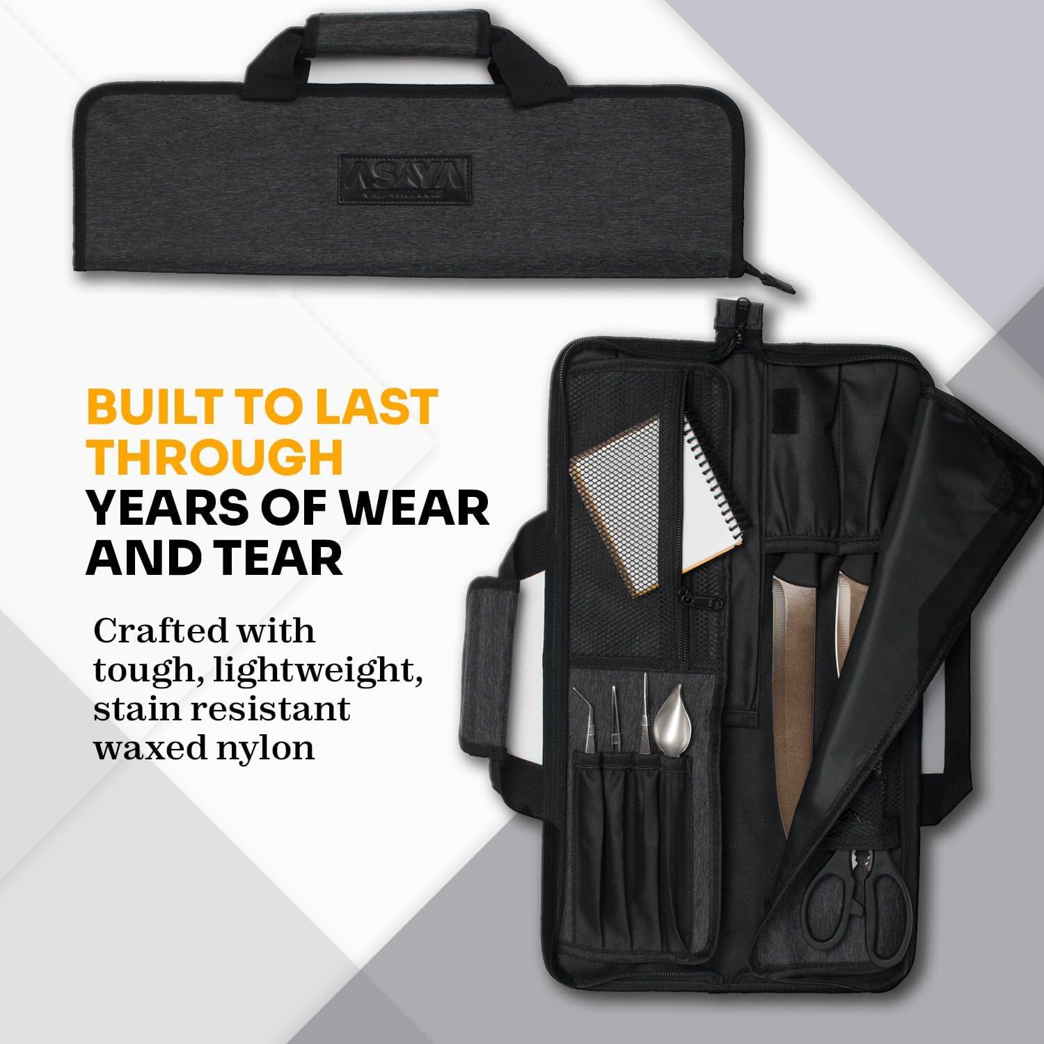 Bolsa de Rollos de Cuchillos Asaya - 12 Bolsillos - Nylon Resistente