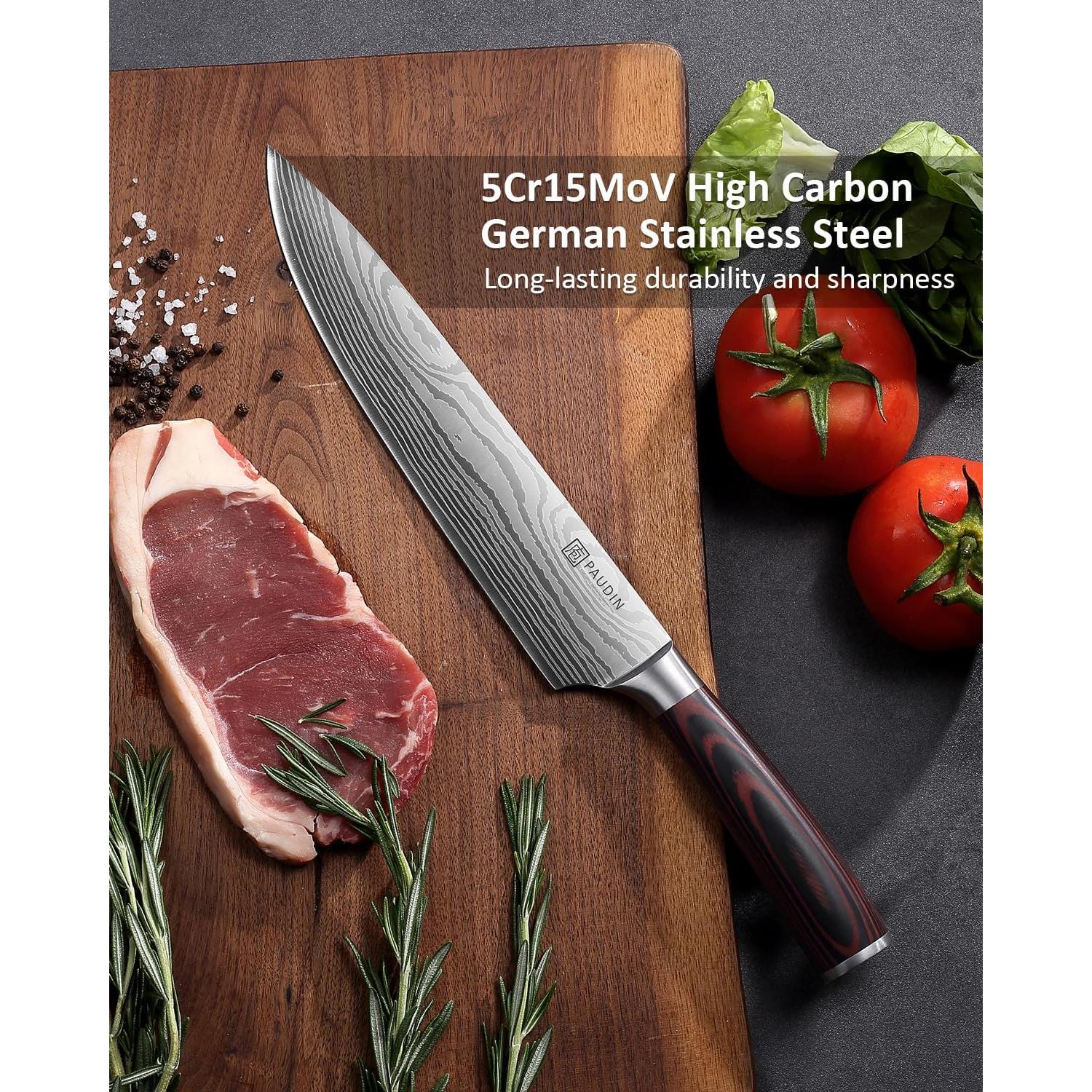 Cuchillo de Chef PAUDIN 22.86 cm Acero Inoxidable Mango Ergonómico