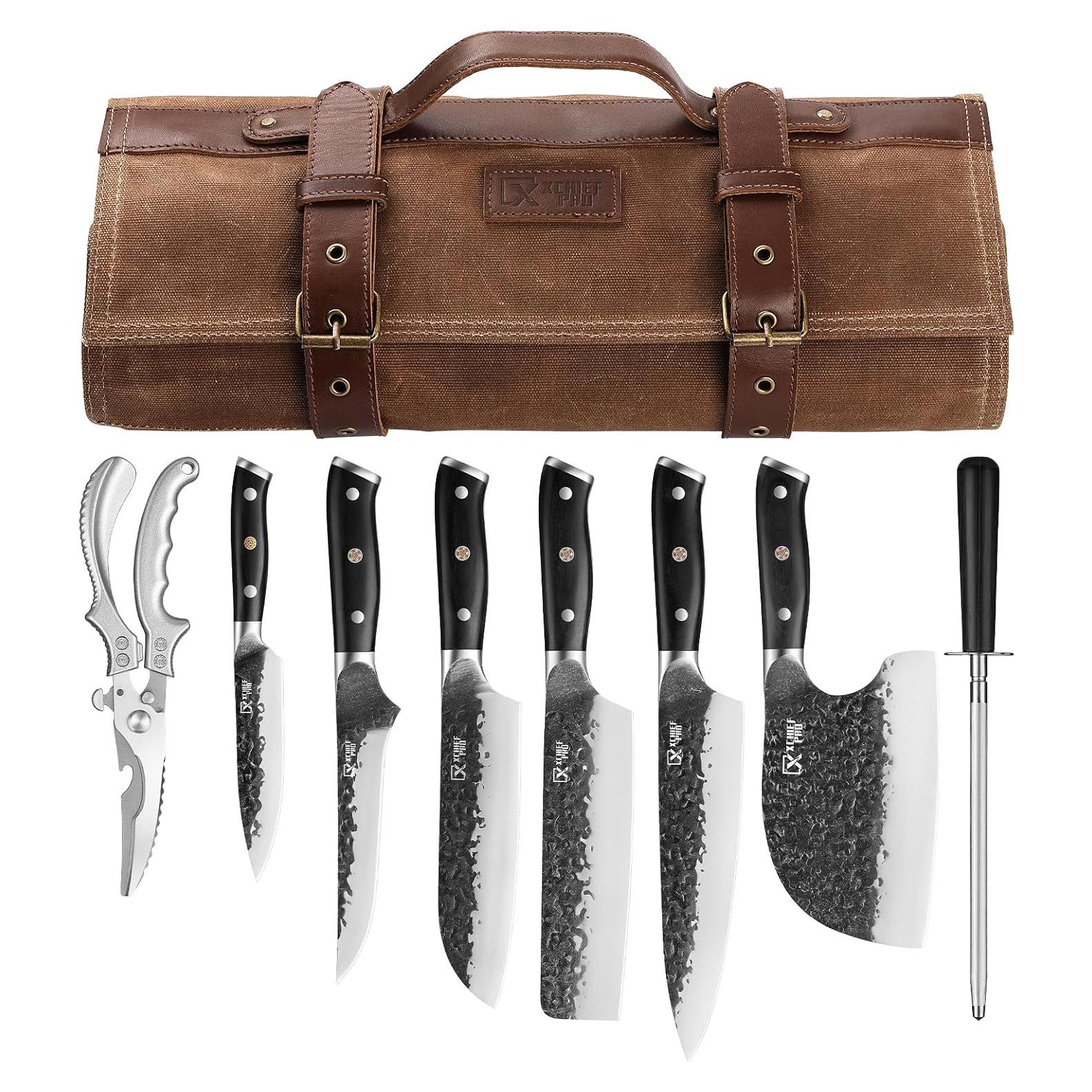 Juego de Cuchillos de Chef XCHIEF PRO 6 Piezas Acero Alto Carbono