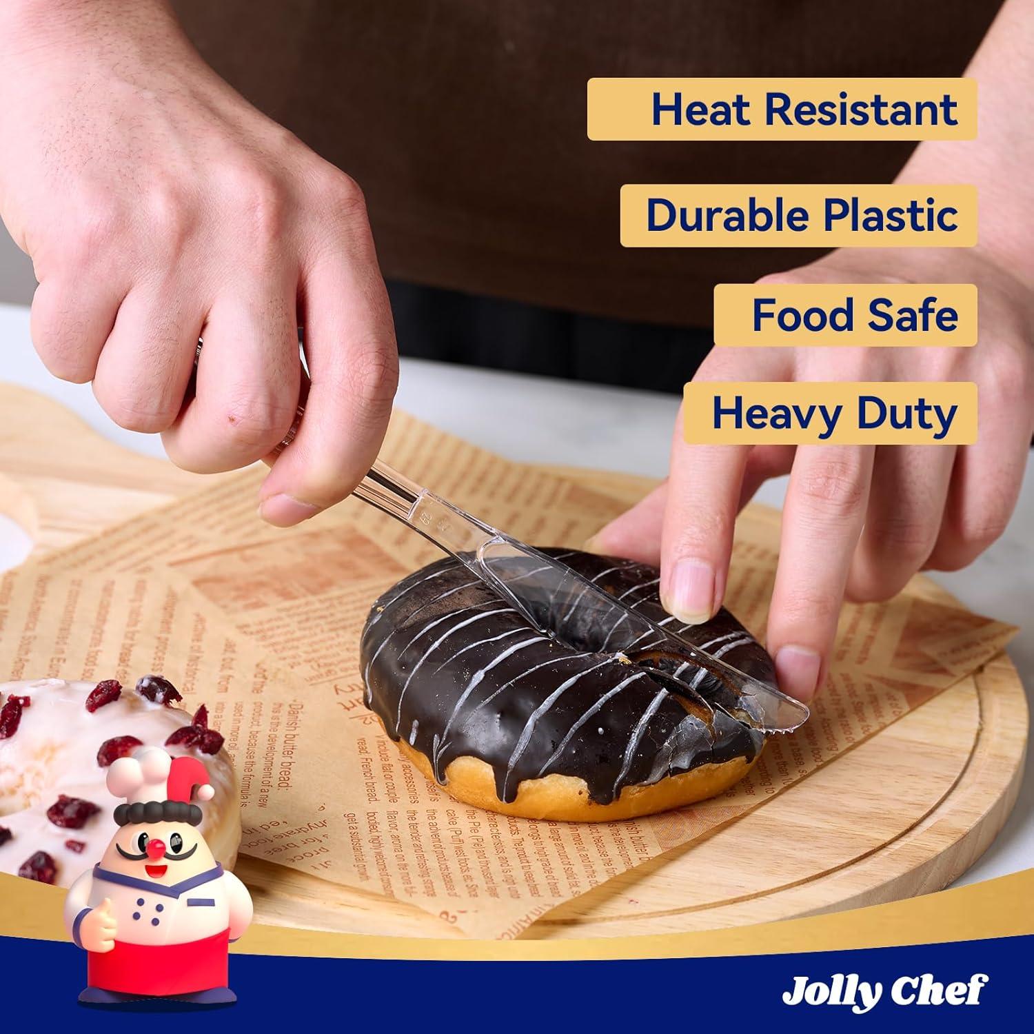 Cuchillos de Plástico Desechables JOLLY CHEF 300 Unidades 19.56 cm