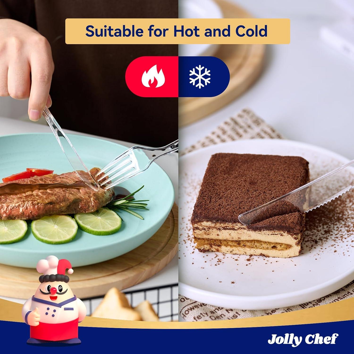 Cuchillos de Plástico Desechables JOLLY CHEF 300 Unidades 19.56 cm