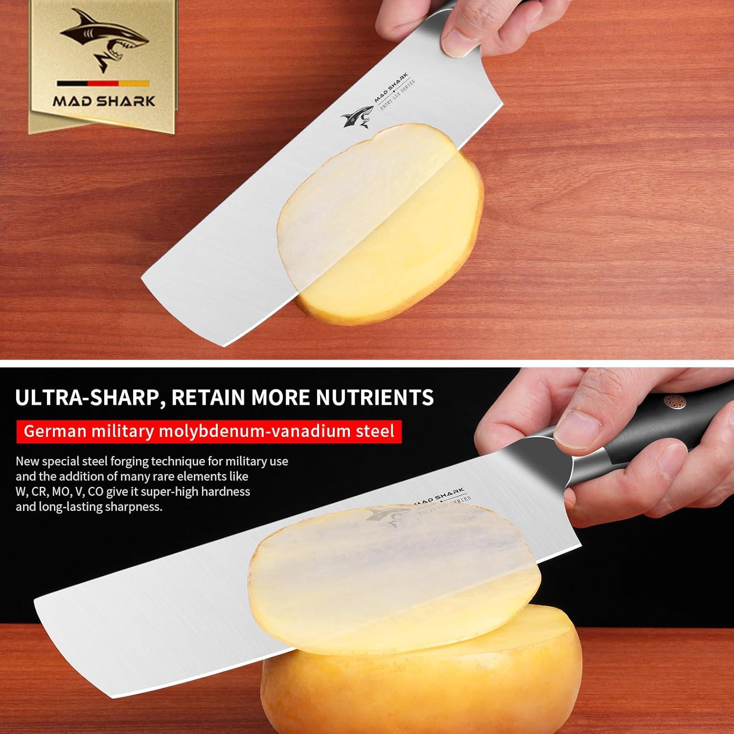 Cuchillo Nakiri MAD SHARK 17.78 cm Acero Inoxidable Ergonómico