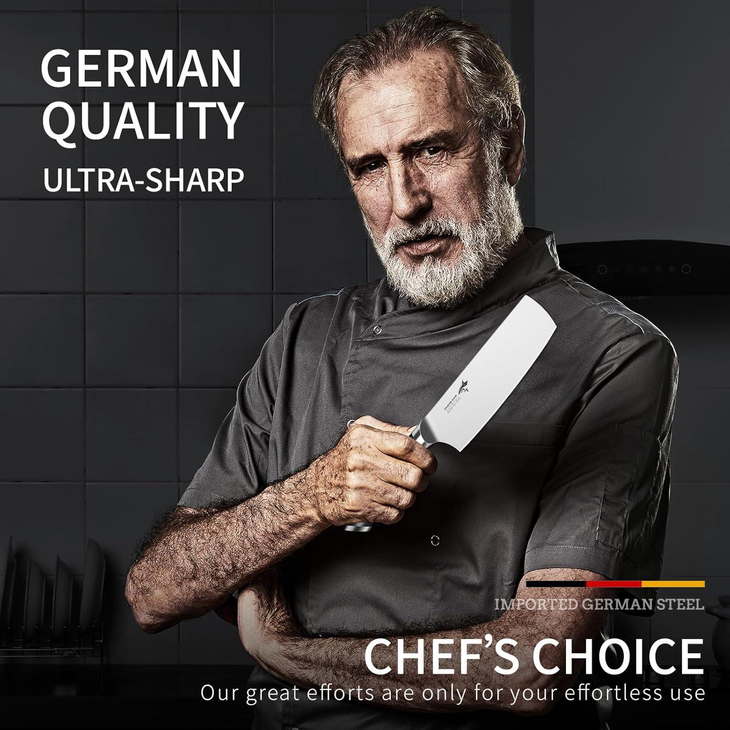 Cuchillo Nakiri MAD SHARK 17.78 cm Acero Inoxidable Ergonómico