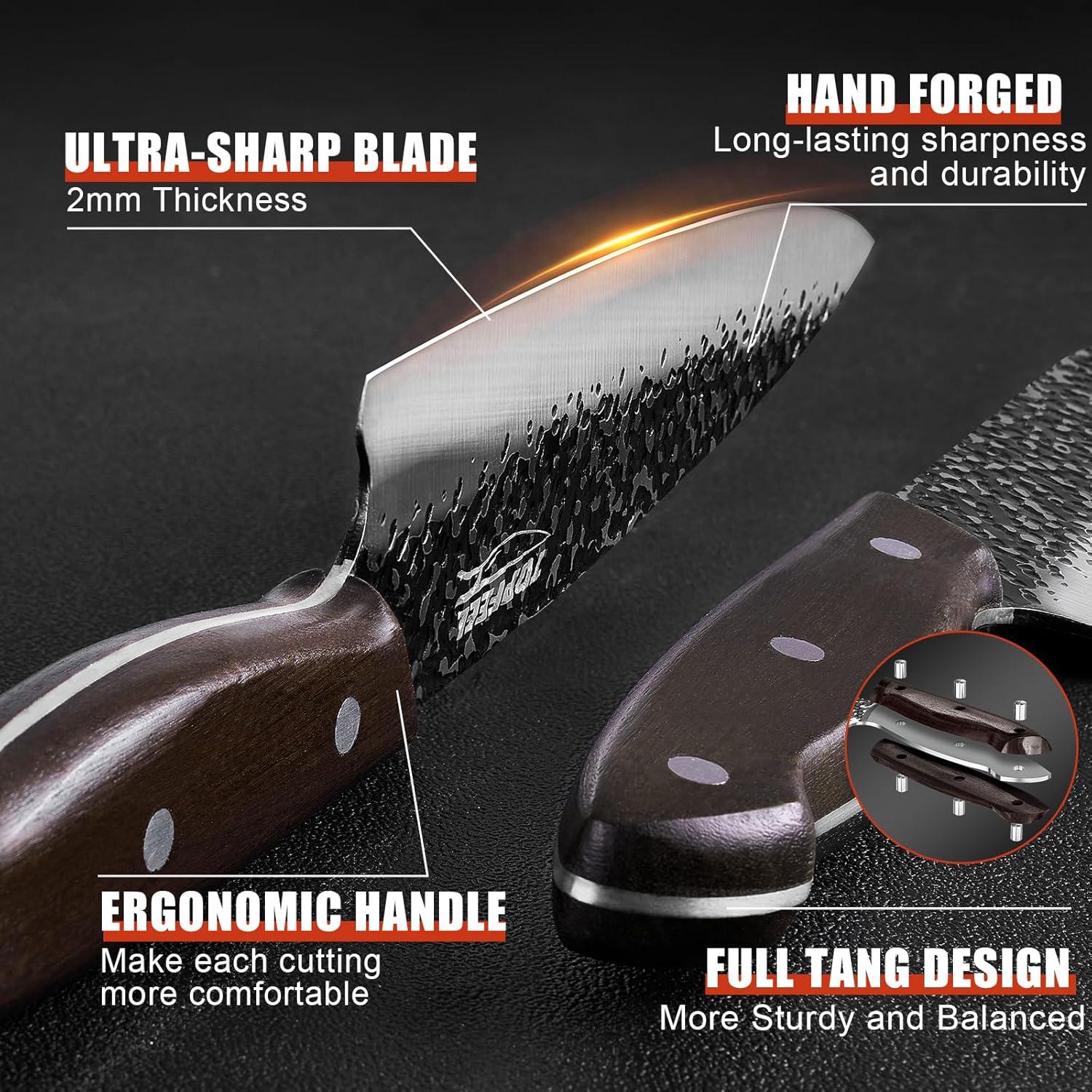 Juego de cuchillos de cocina Topfeel 3PCS acero inoxidable 20cm