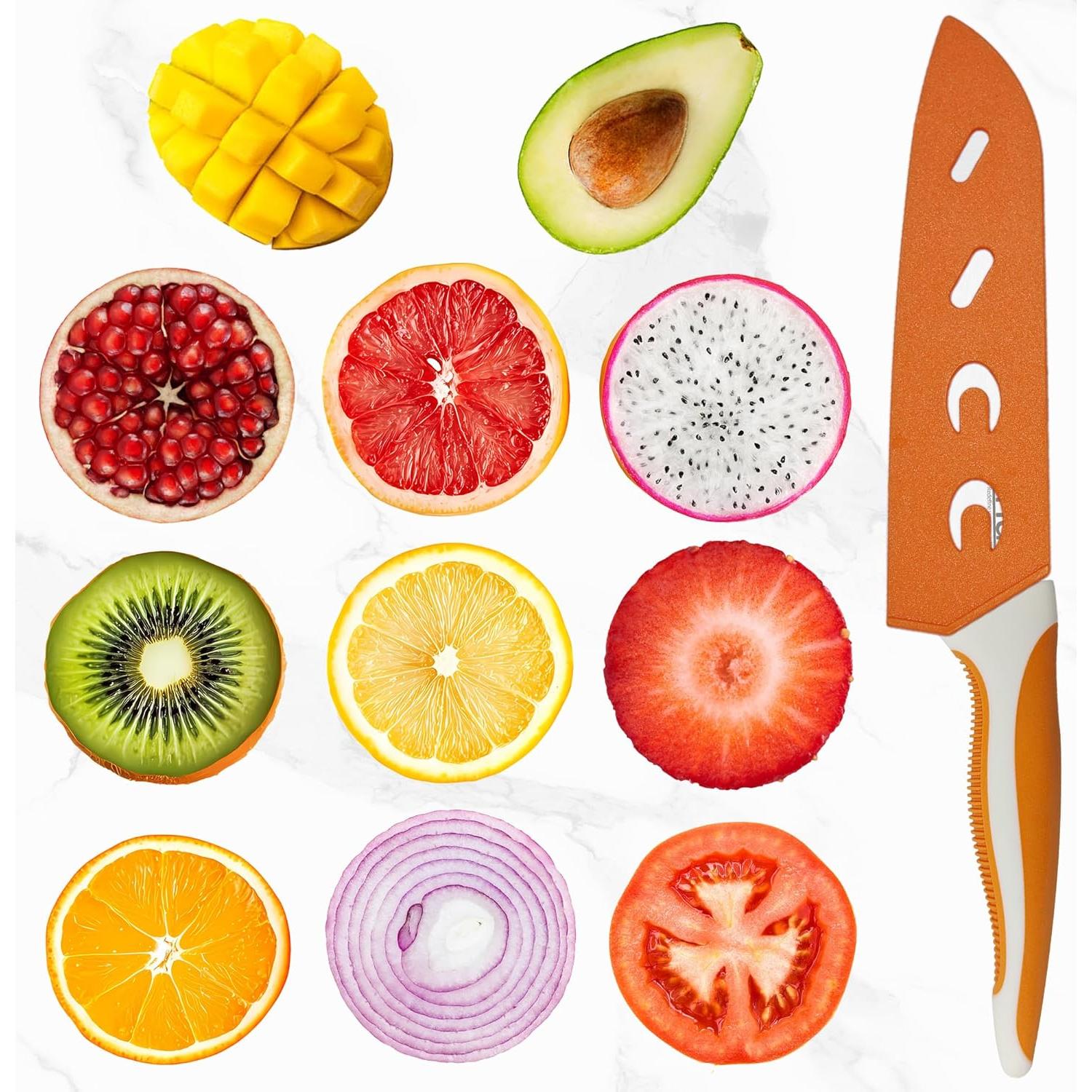 Cuchillo Santoku de Cerámica Rynal 5.5" Ligero y Afilado