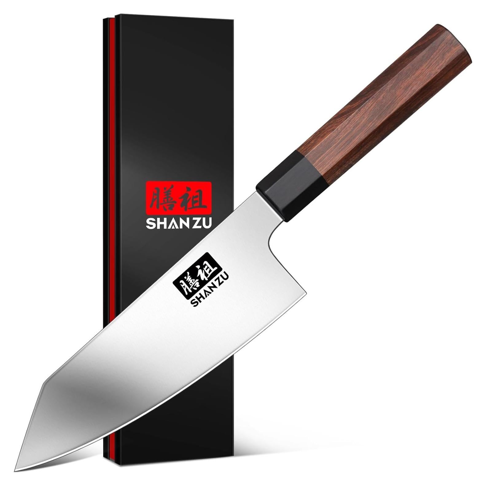 Cuchillo de Chef SHAN ZU 15.24 cm Acero Japonés Mango Madera