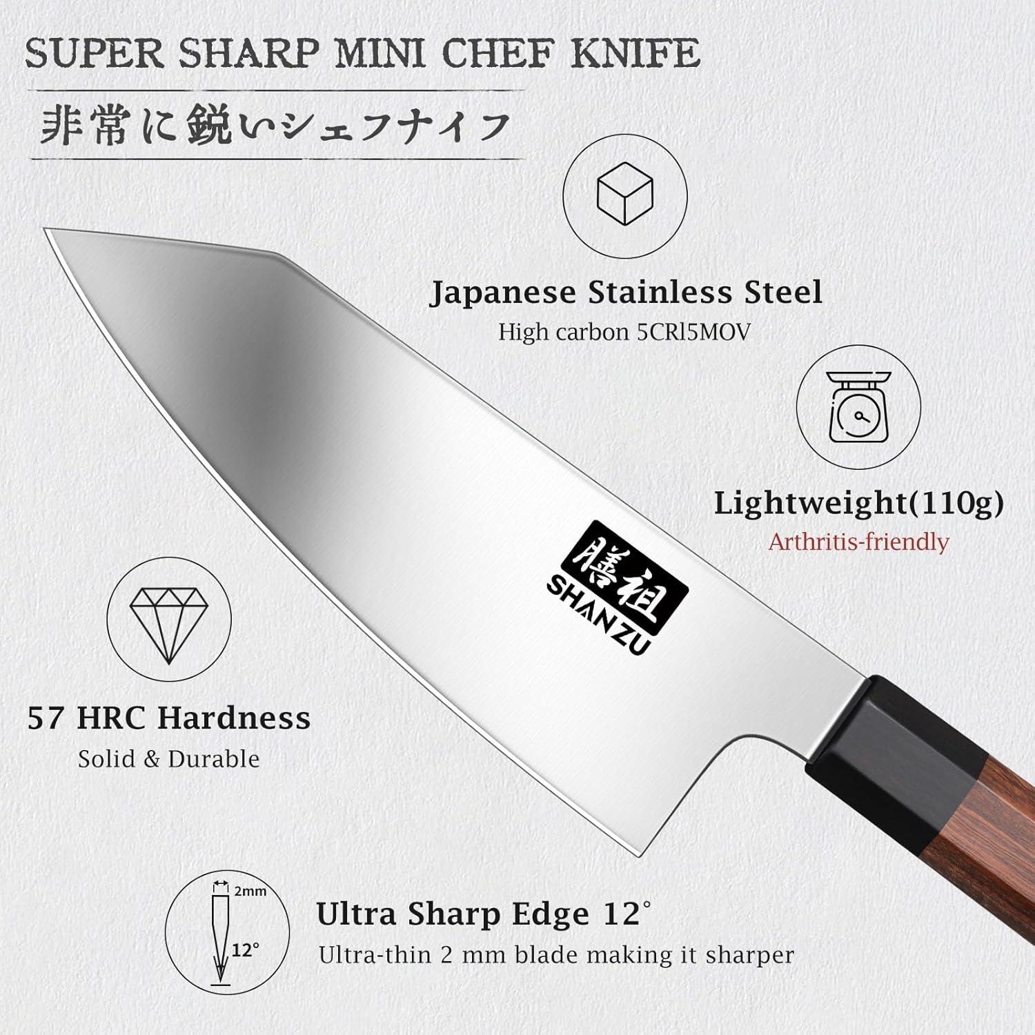 Cuchillo de Chef SHAN ZU 15.24 cm Acero Japonés Mango Madera