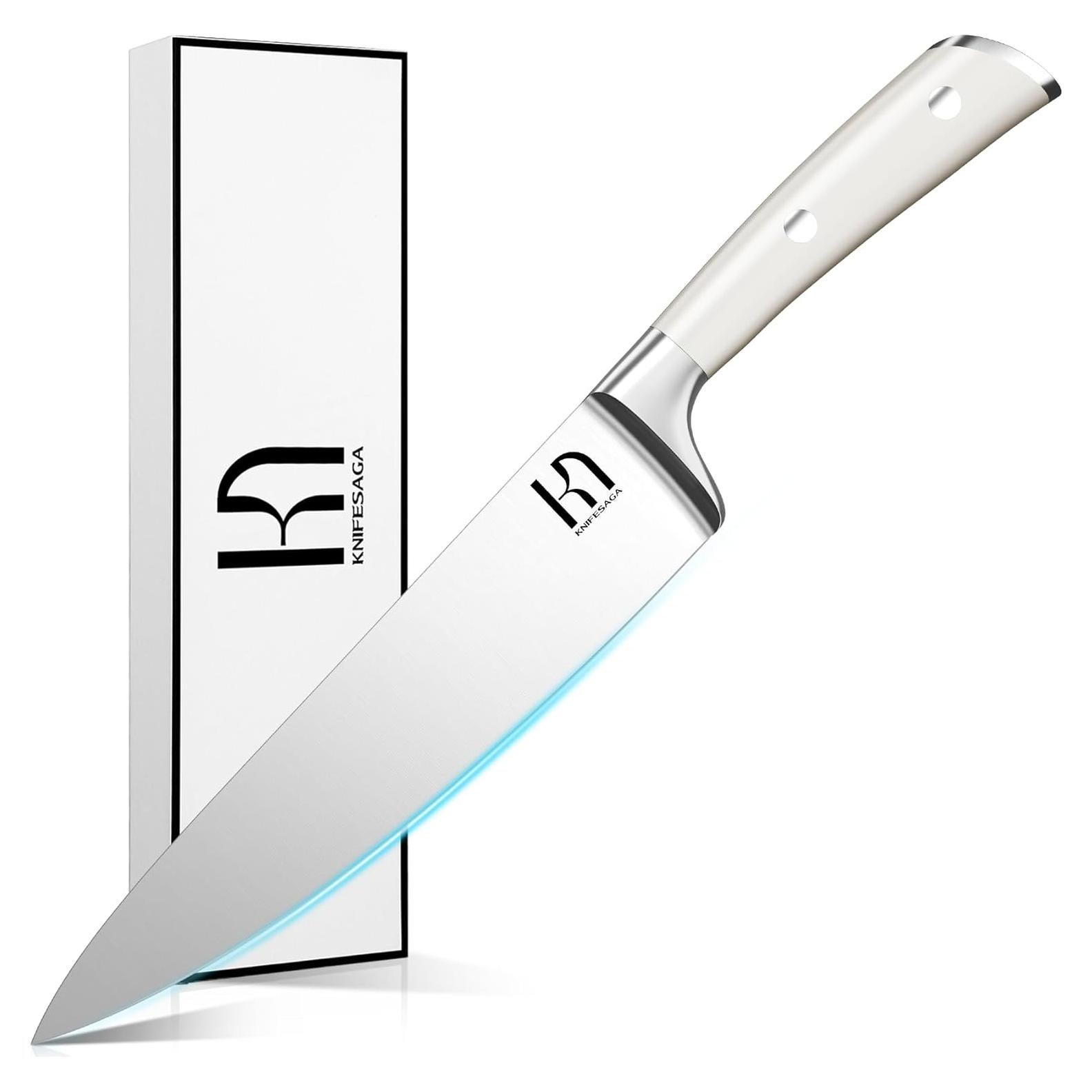 Cuchillo de Chef KnifeSaga X3 Pro de 20.32 cm Ultra Afilado