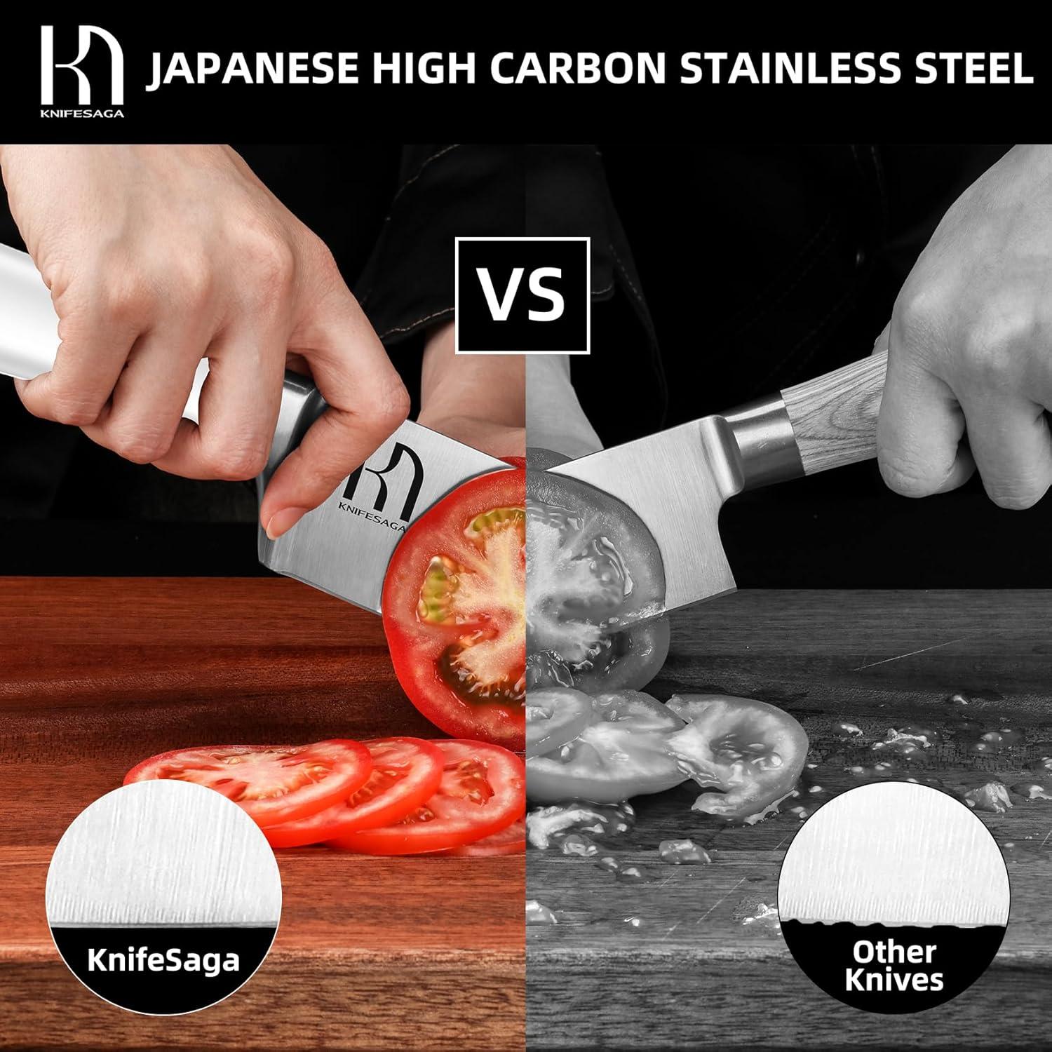 Cuchillo de Chef KnifeSaga X3 Pro de 20.32 cm Ultra Afilado