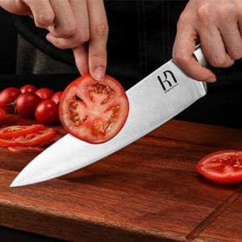 Cuchillo de Chef KnifeSaga X3 Pro de 20.32 cm Ultra Afilado