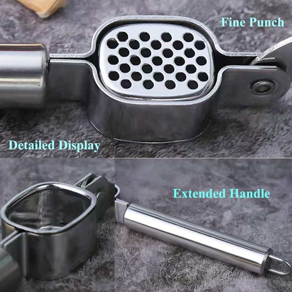 Triturador de Ajo JILFR de Acero Inoxidable 19.4 cm