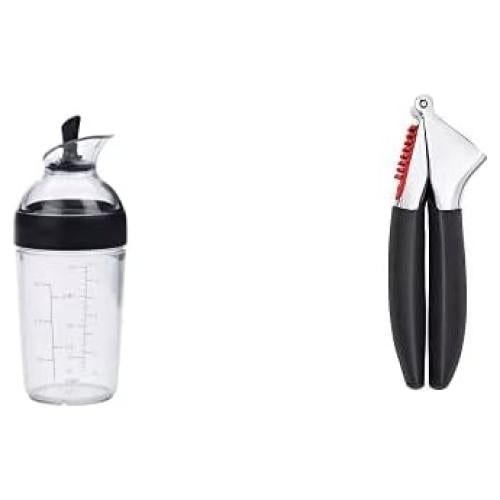 OXO Good Grips Agitador de Aderezo y Prensa de Ajo - Negro