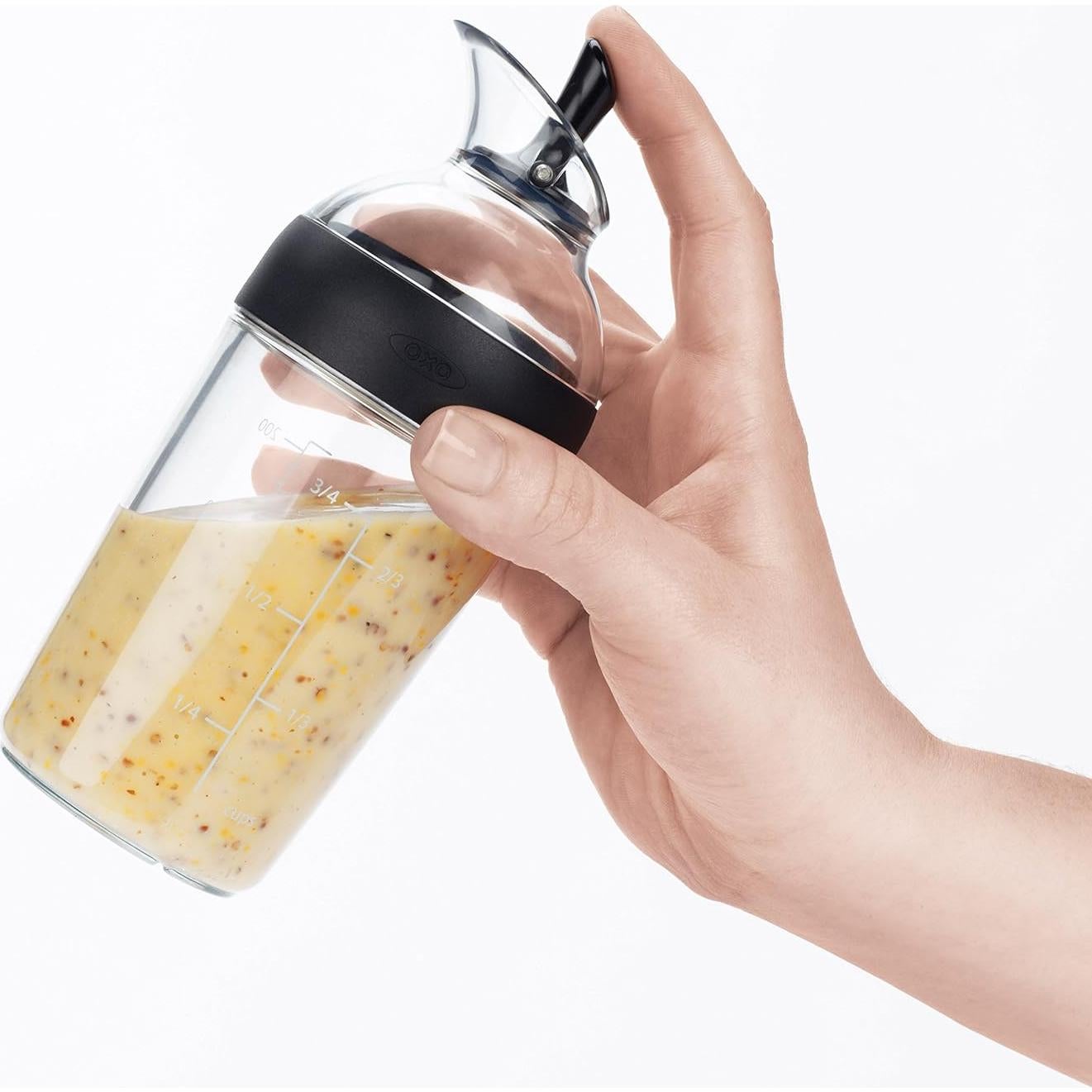 OXO Good Grips Agitador de Aderezo y Prensa de Ajo - Negro