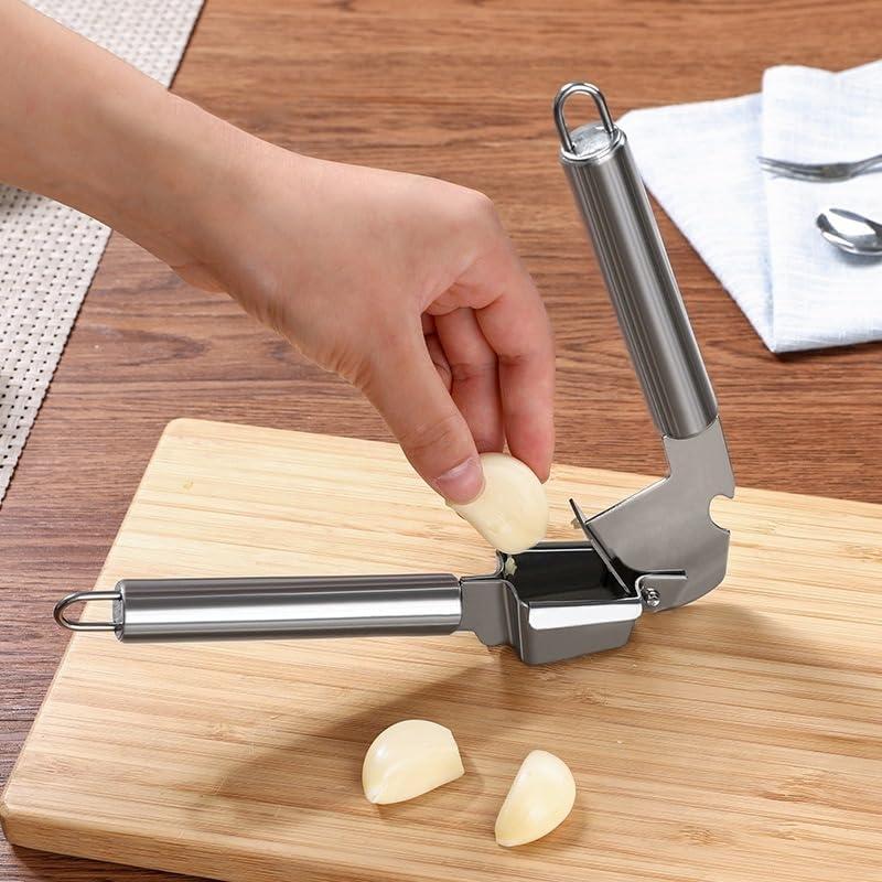 Prensa de Ajo de Acero Inoxidable Genérico - Mincer Ergonómico