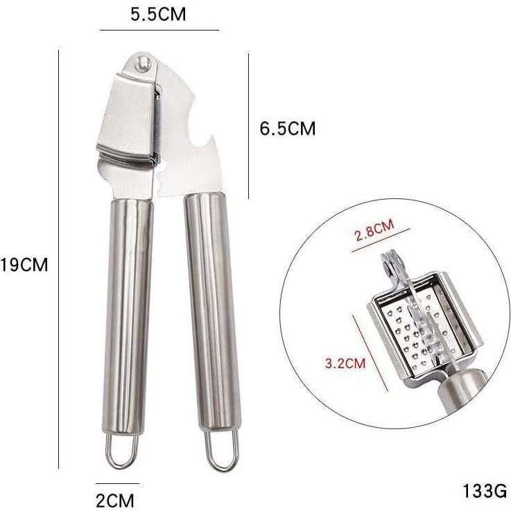 Prensa de Ajo de Acero Inoxidable Genérico - Mincer Ergonómico
