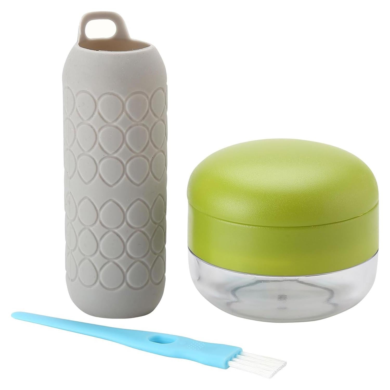 Juego de Prensa y Picadora de Ajo Houlime 3 Piezas Gris Verde