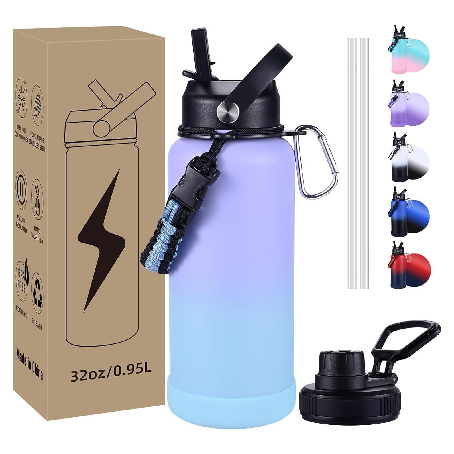 Botella de Agua Aislada CoolSub 32 oz Acero Inoxidable Azul