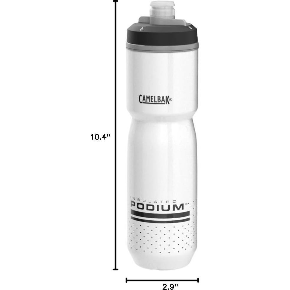 Botella de Agua Aislada CamelBak Podium Chill 710ml Blanca/Negra