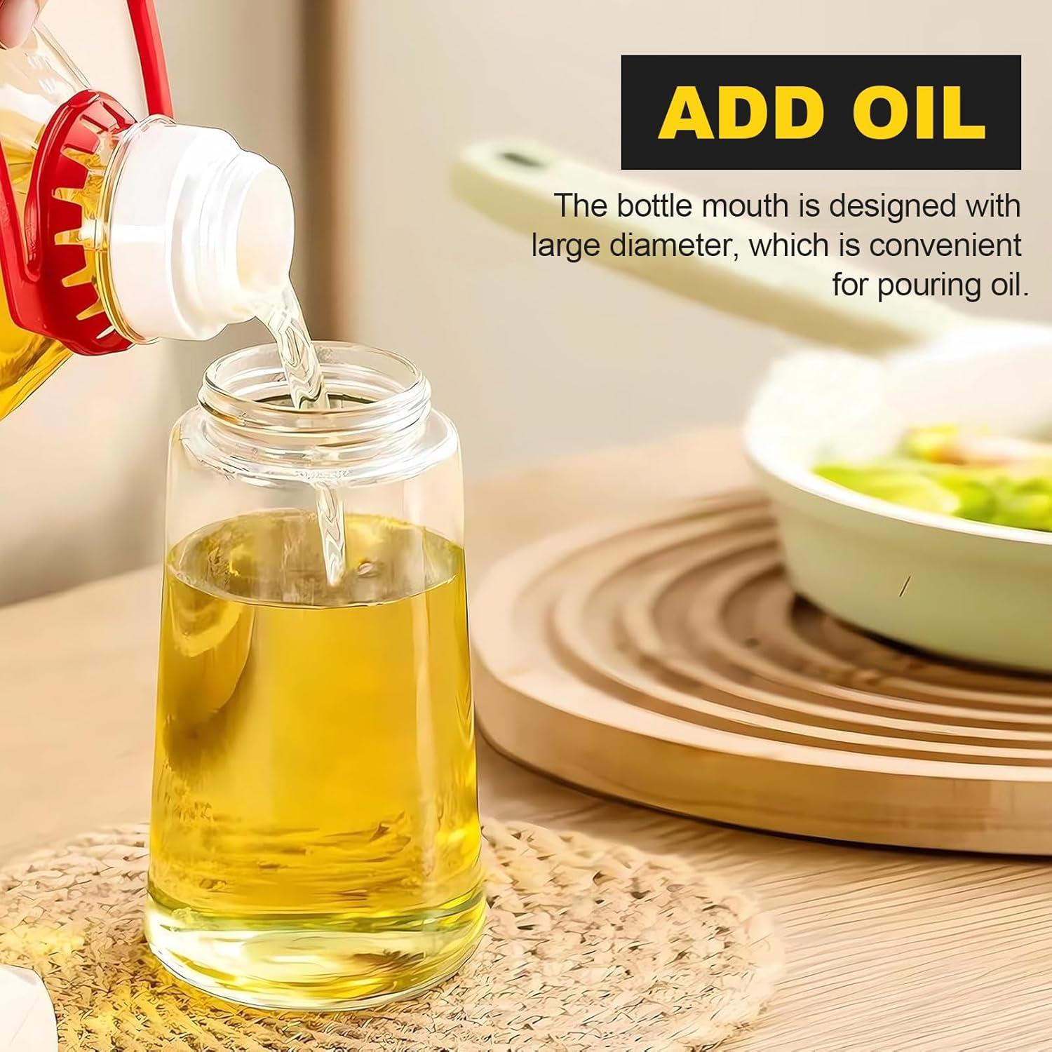 Rociador de Aceite RUIFUIHU 470ml 2 en 1 con Brocha - Negro