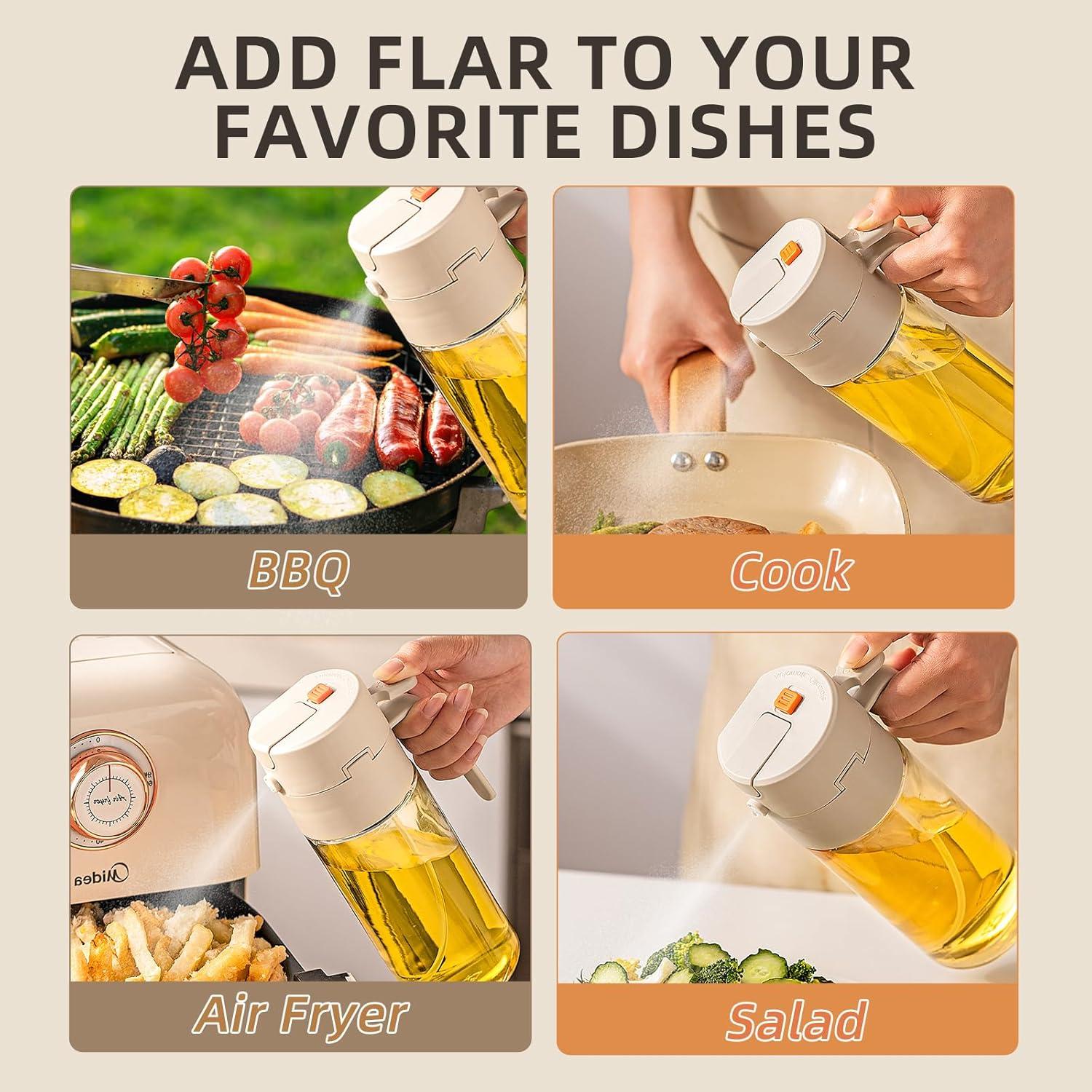 Pulverizador de Aceite MDZF SWEET HOME 600ml Blanco