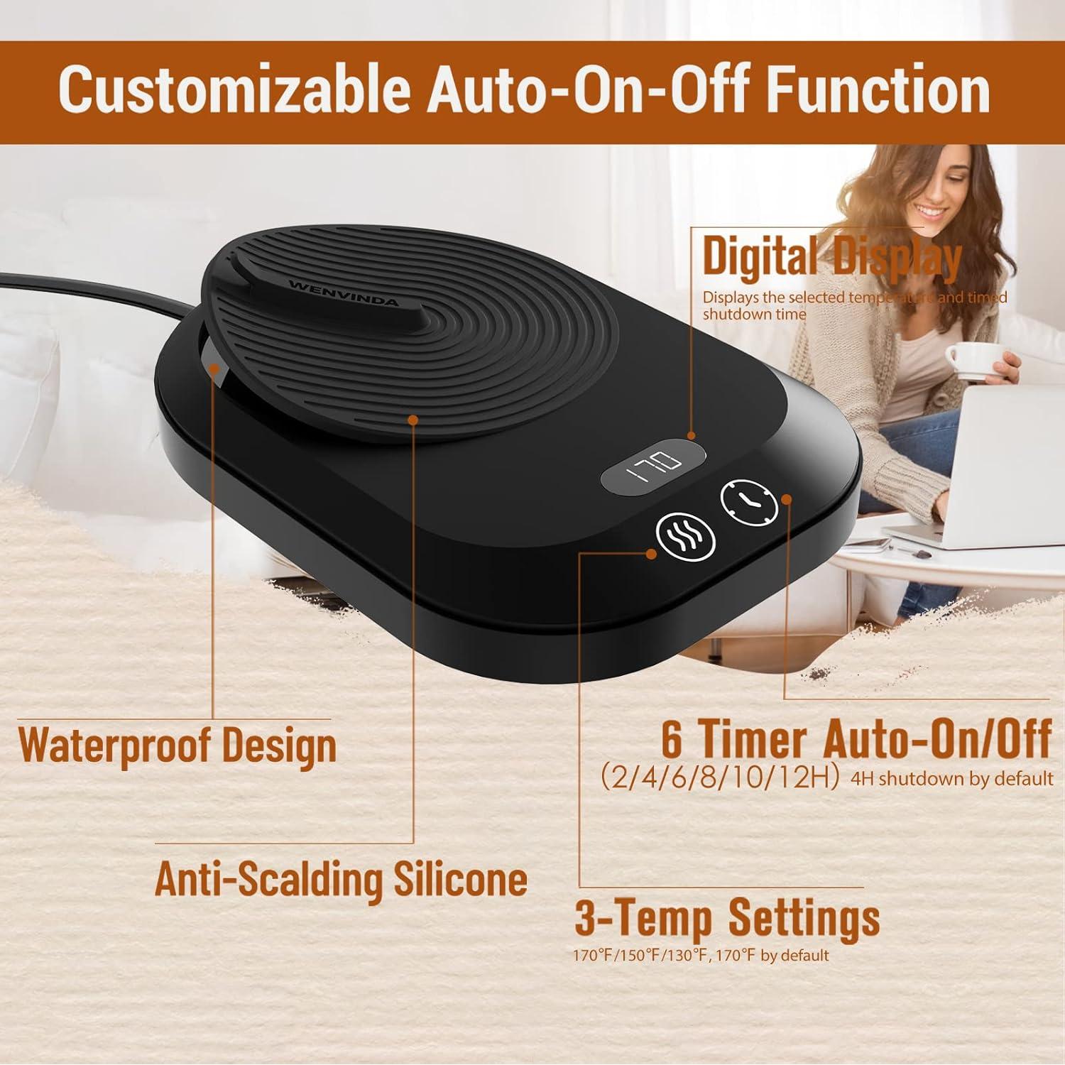 Calentador de Taza de Café Eléctrico Wenvinda 20W con Temporizador