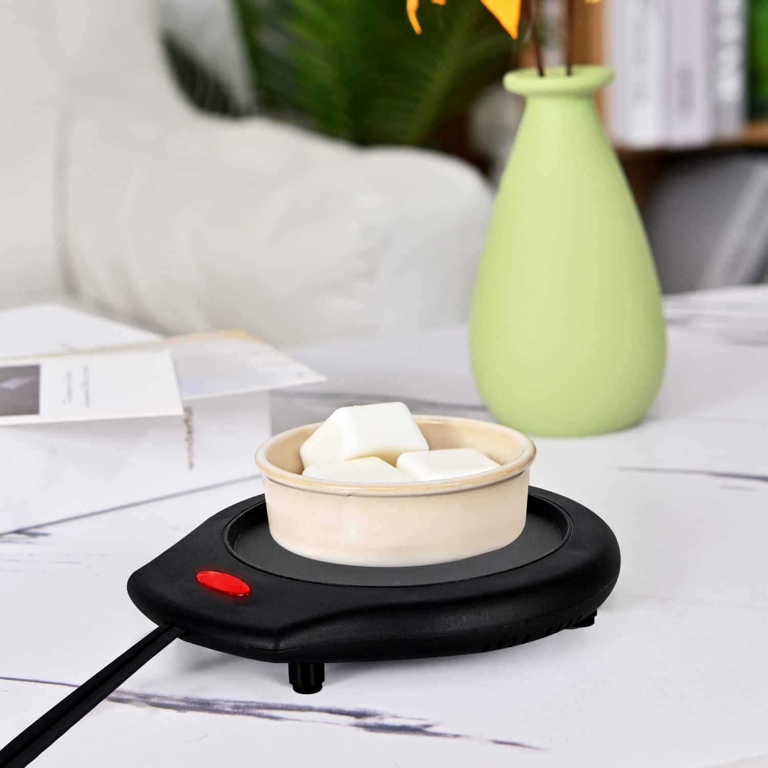 Calentador de Velas ASAWASA 17W Negro para Tarros Grandes