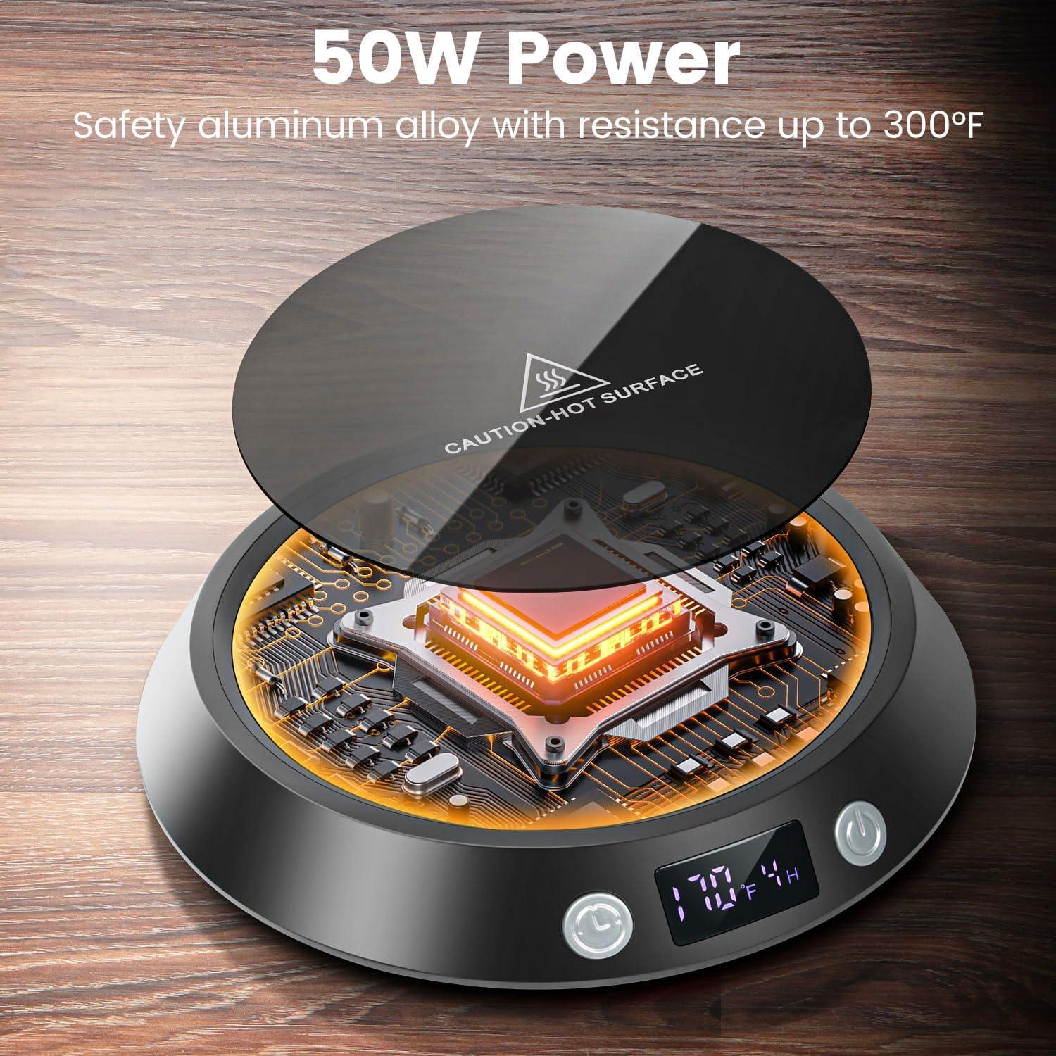 Calentador de Tazas Clinuse 50W Negro con Apagado Automático