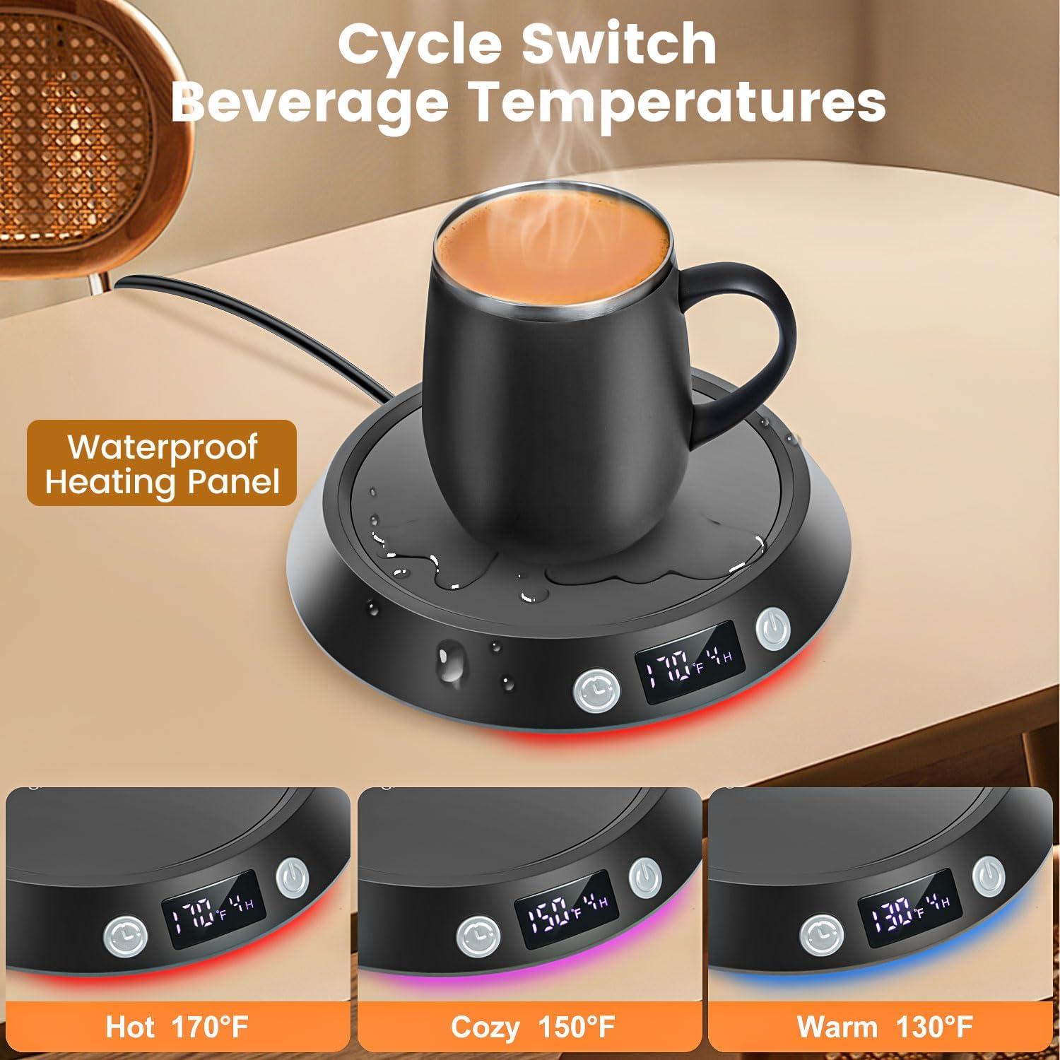 Calentador de Tazas Clinuse 50W Negro con Apagado Automático