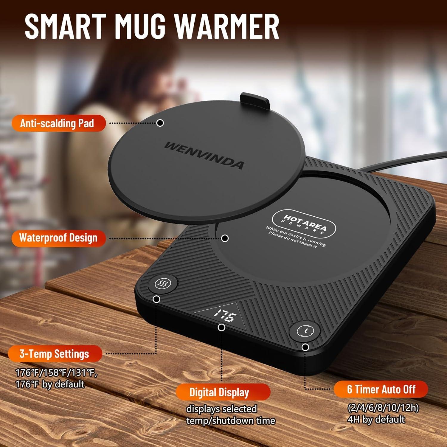 Calentador de Tazas Ahomxin E con 3 Temperaturas y Apagado Automático