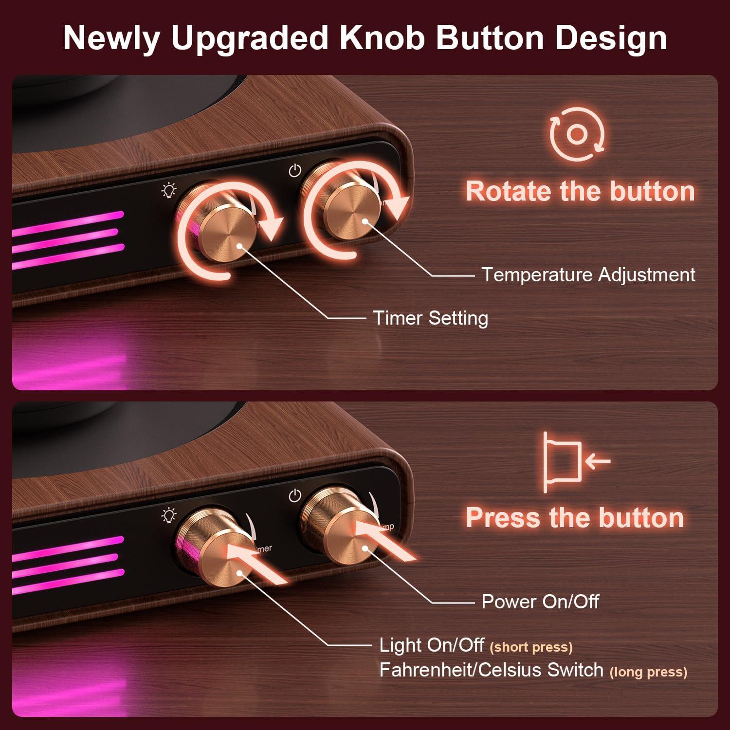 Calentador de Tazas CEROBEAR 50W con 9 Temperaturas y Luz LED