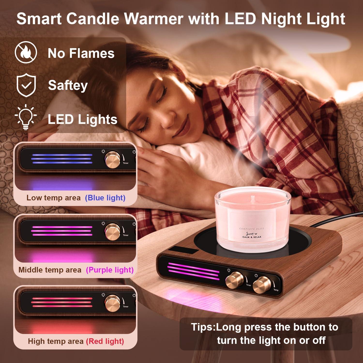 Calentador de Tazas CEROBEAR 50W con 9 Temperaturas y Luz LED