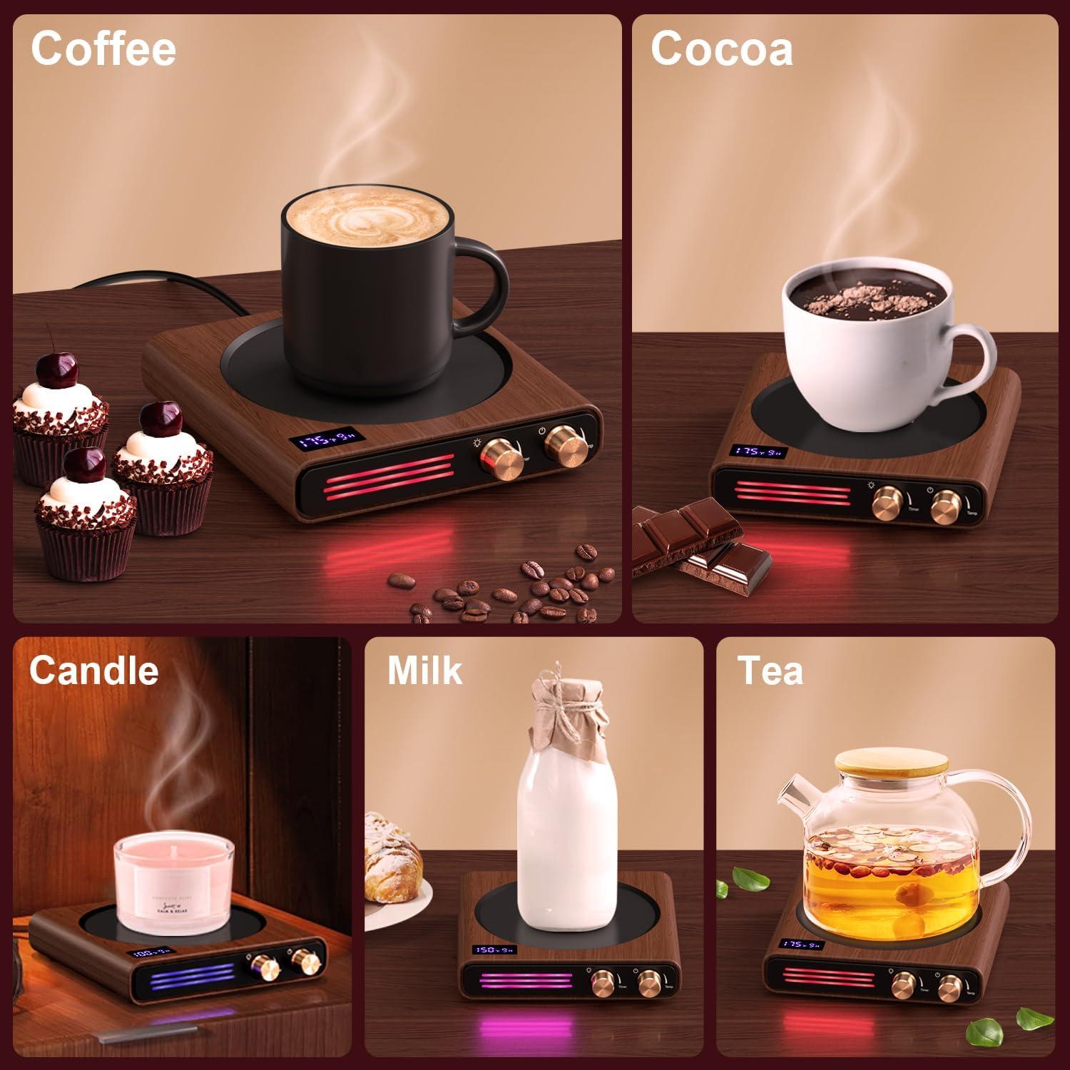Calentador de Tazas CEROBEAR 50W con 9 Temperaturas y Luz LED