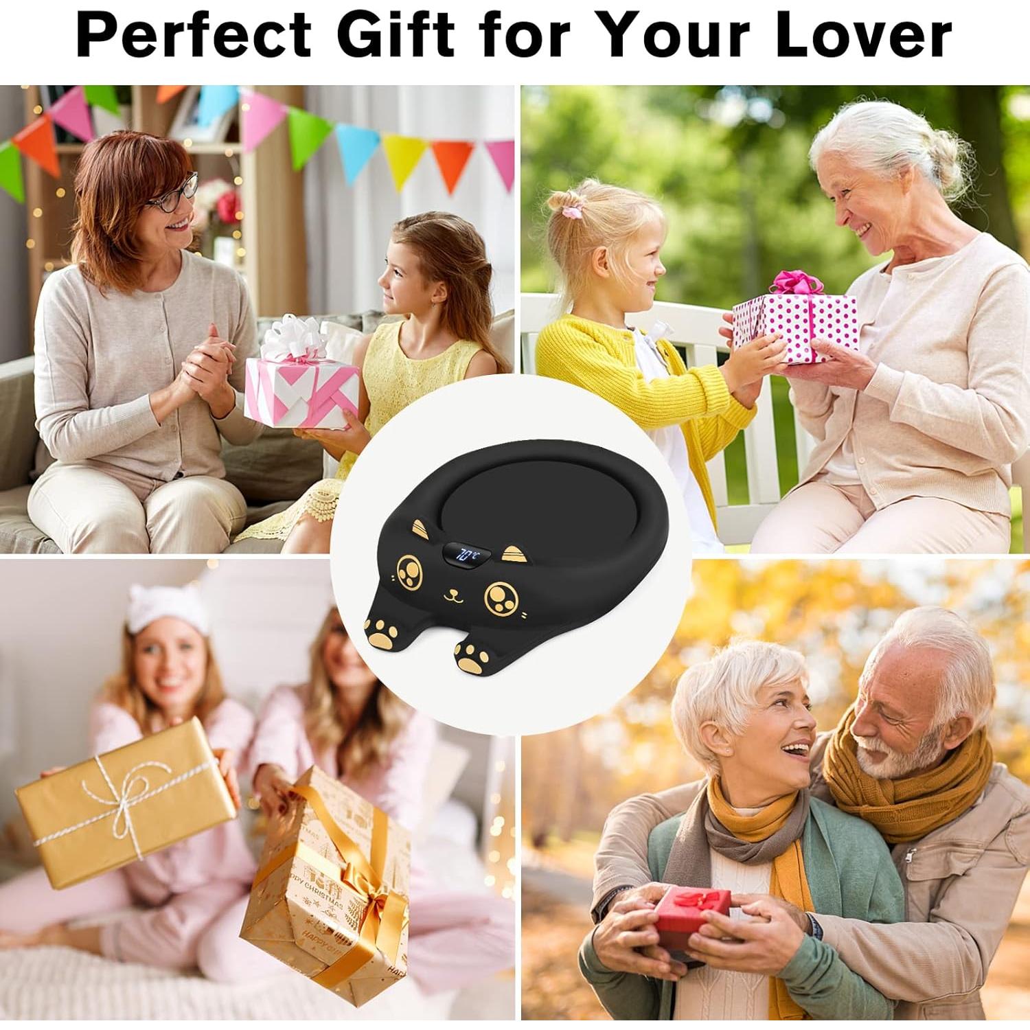 Calentador de Tazas PUSEE Negro, Eléctrico con Apagado Automático