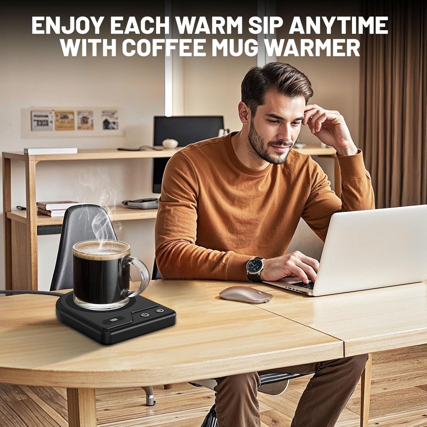 Calentador de Tazas Wenvinada con 3 Temperaturas y Apagado Automático