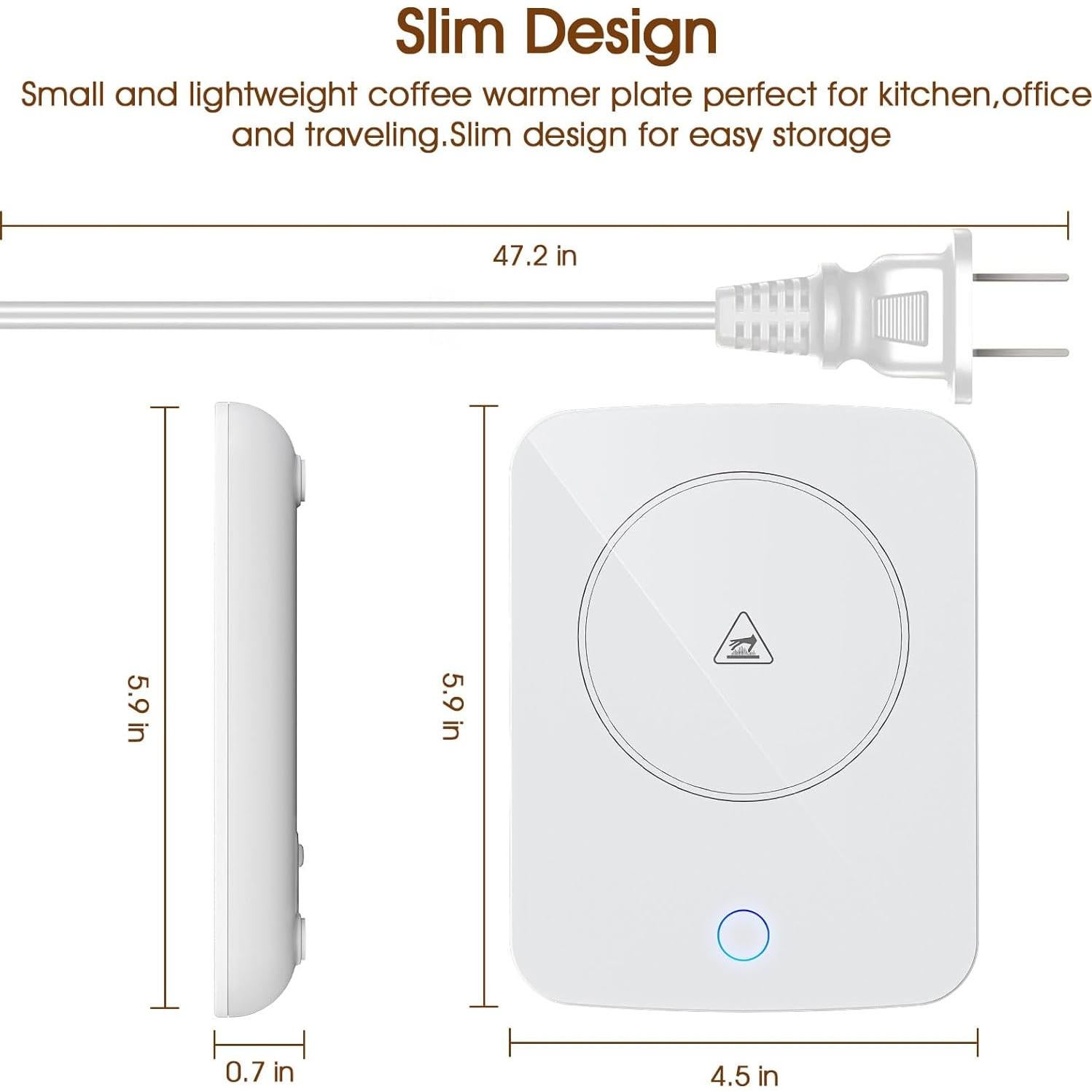Calentador de Tazas Misby Blanco con Apagado Automático 16W