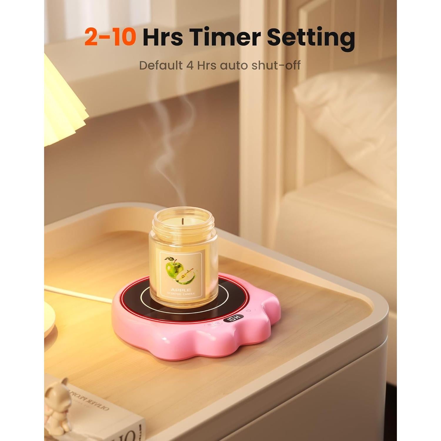 Calentador de Tazas Gaiatop CW-04 Rosa, 50W, 3 Temperaturas