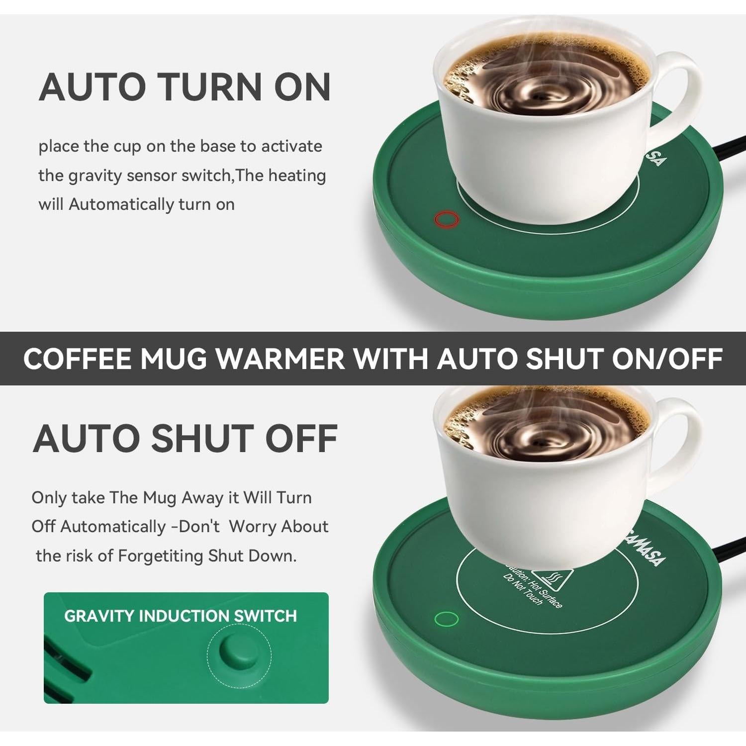 Calentador de Taza Inteligente ASAMASA 17W Verde Gravedad