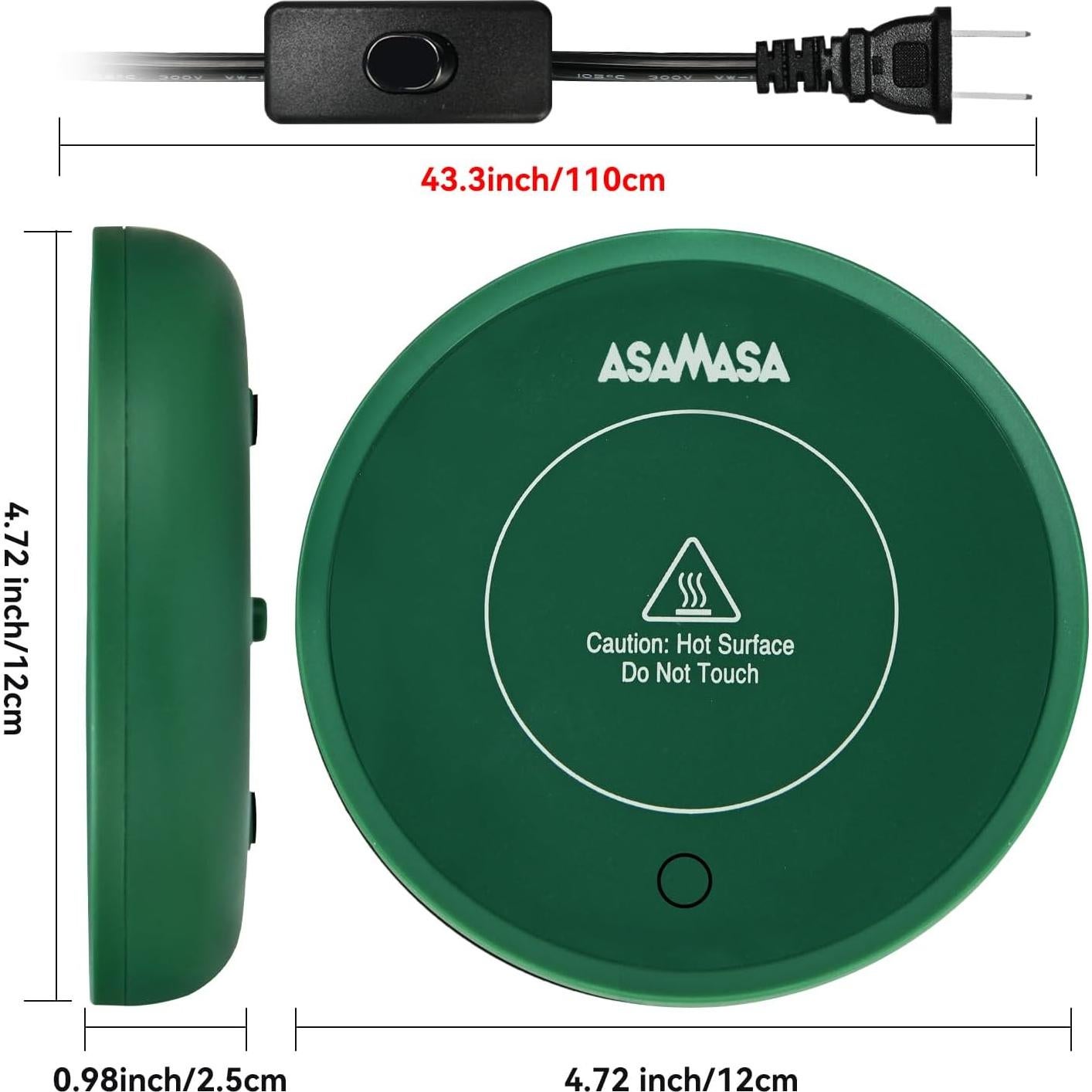 Calentador de Taza Inteligente ASAMASA 17W Verde Gravedad